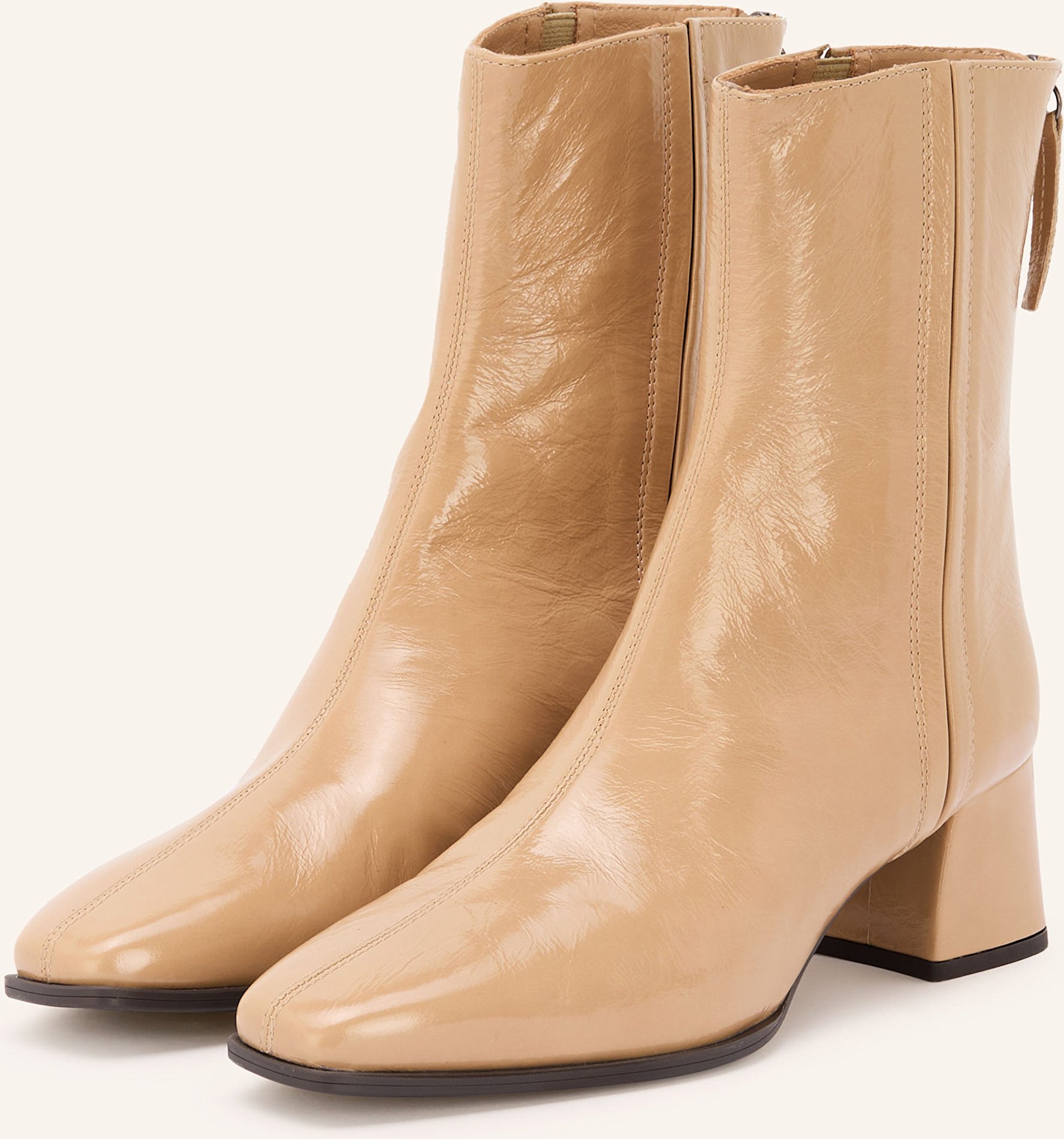 Unisa Lackstiefeletten Lucas beige