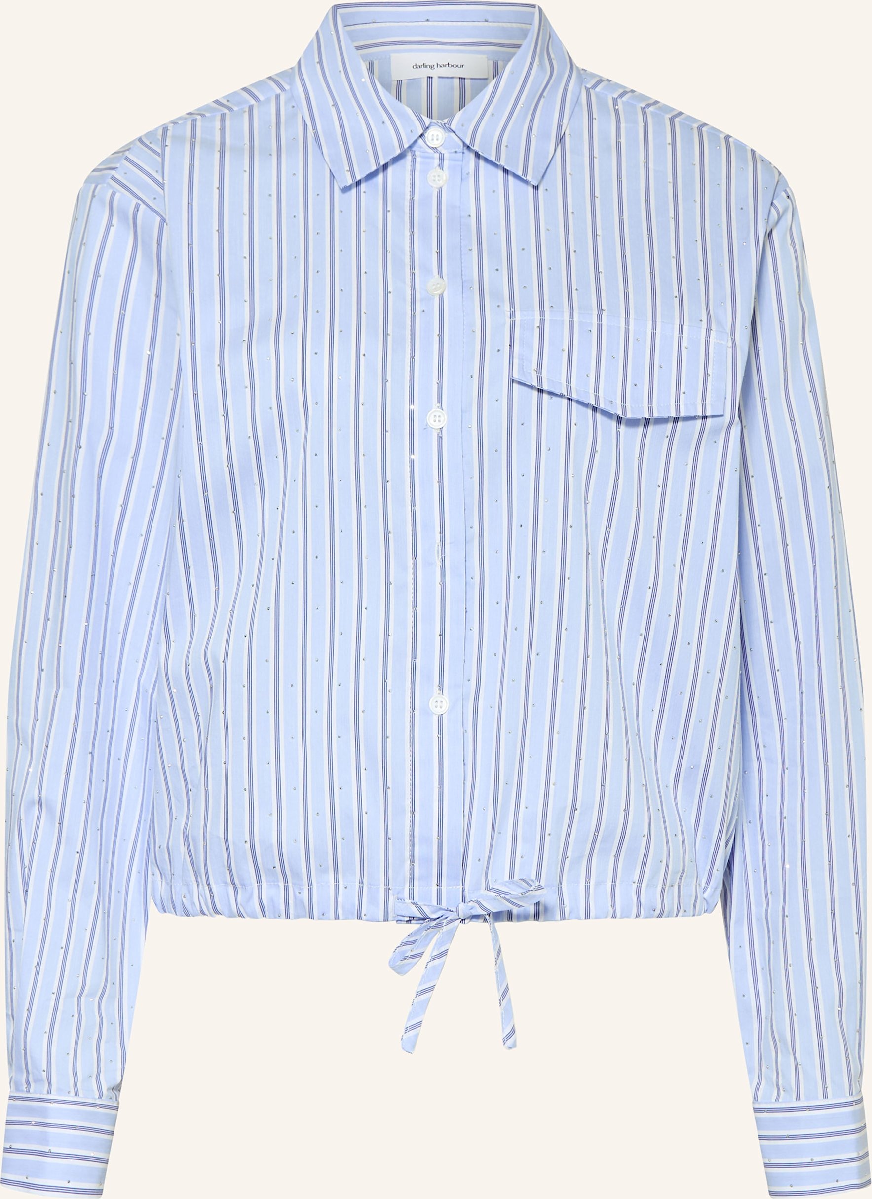 Darling Harbour Hemdbluse Mit Schmucksteinen blau