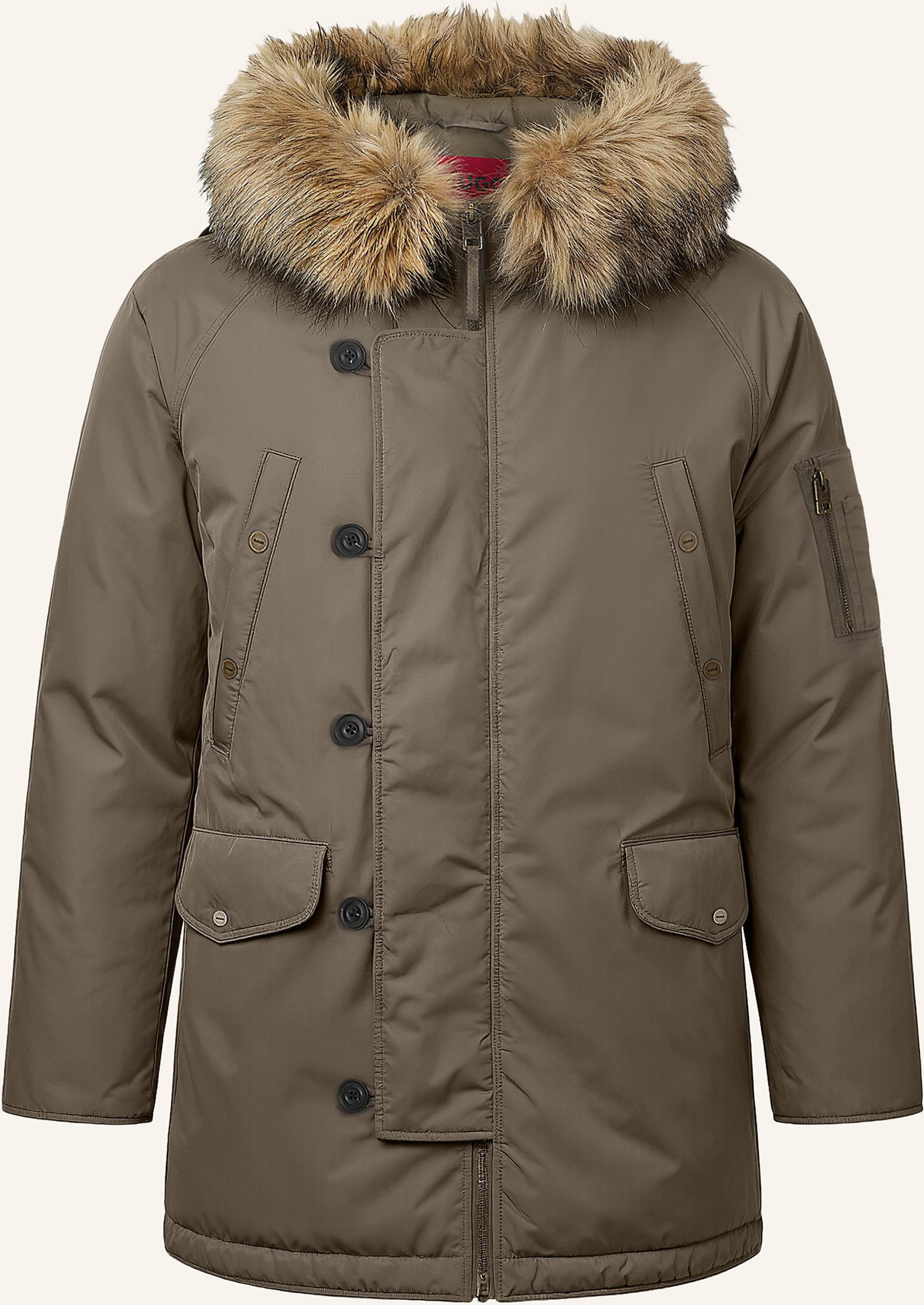 Hugo Casual Mantel makaro2541 Regular Fit grau