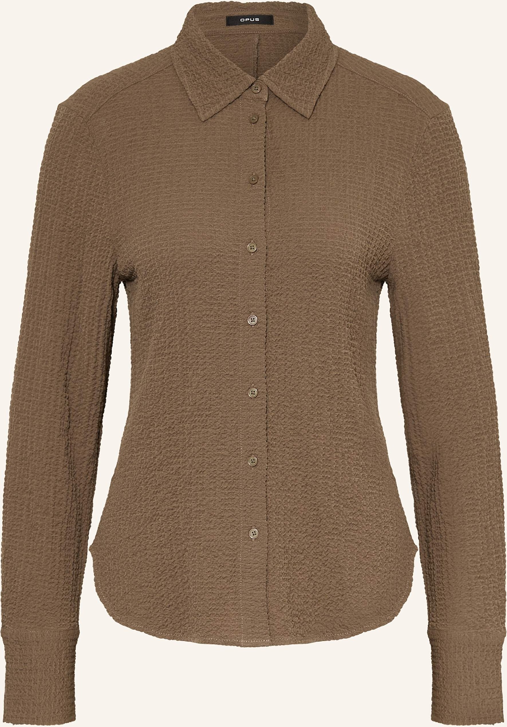 Opus Hemdbluse Frive braun