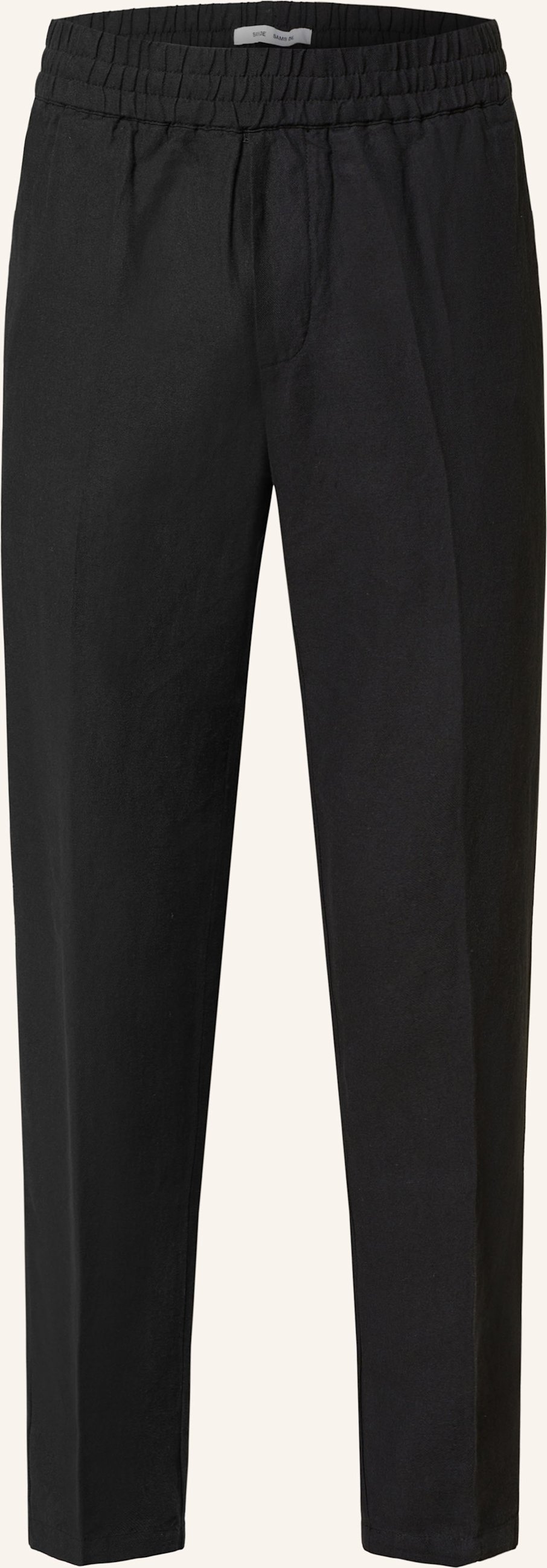 Samsøe Samsøe Hose Smithy Slim Fit Mit Leinen schwarz