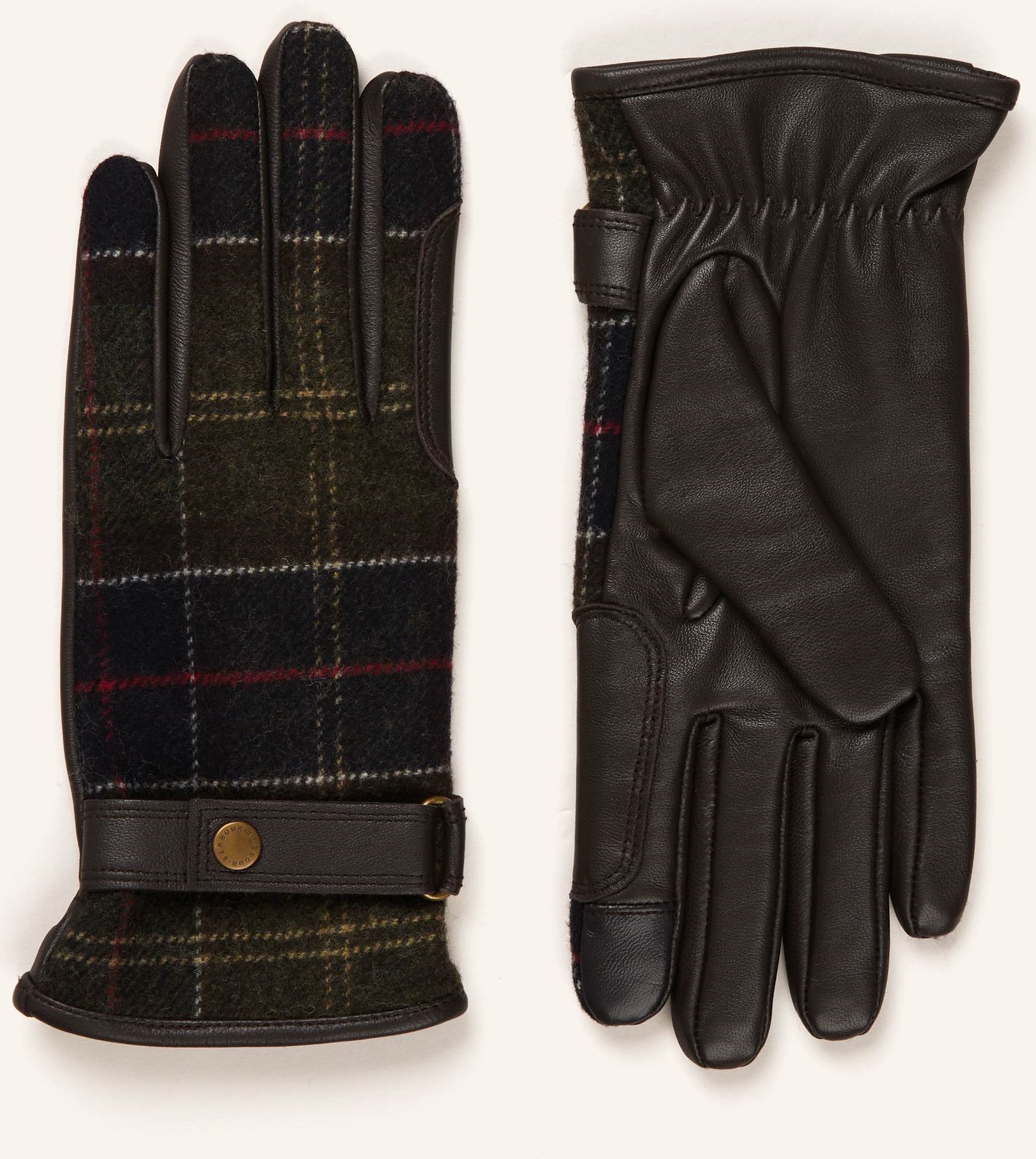Thumbnail - Barbour Lederhandschuhe Aubrey gruen