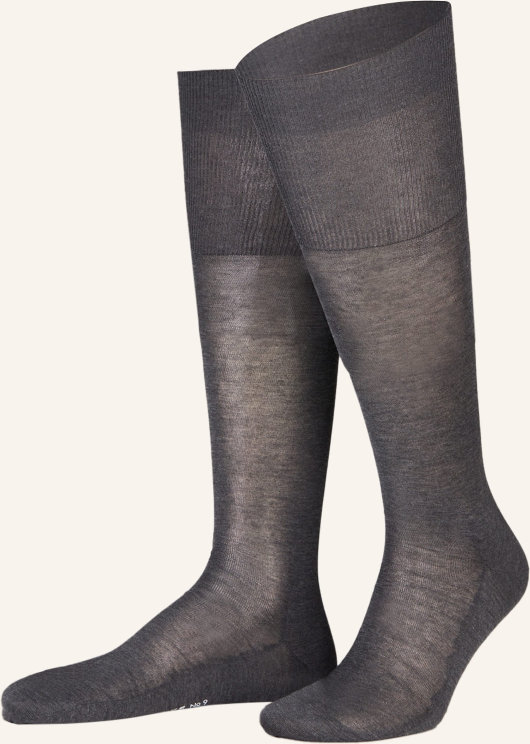 Falke Kniestrümpfe Luxury No. 9 grau