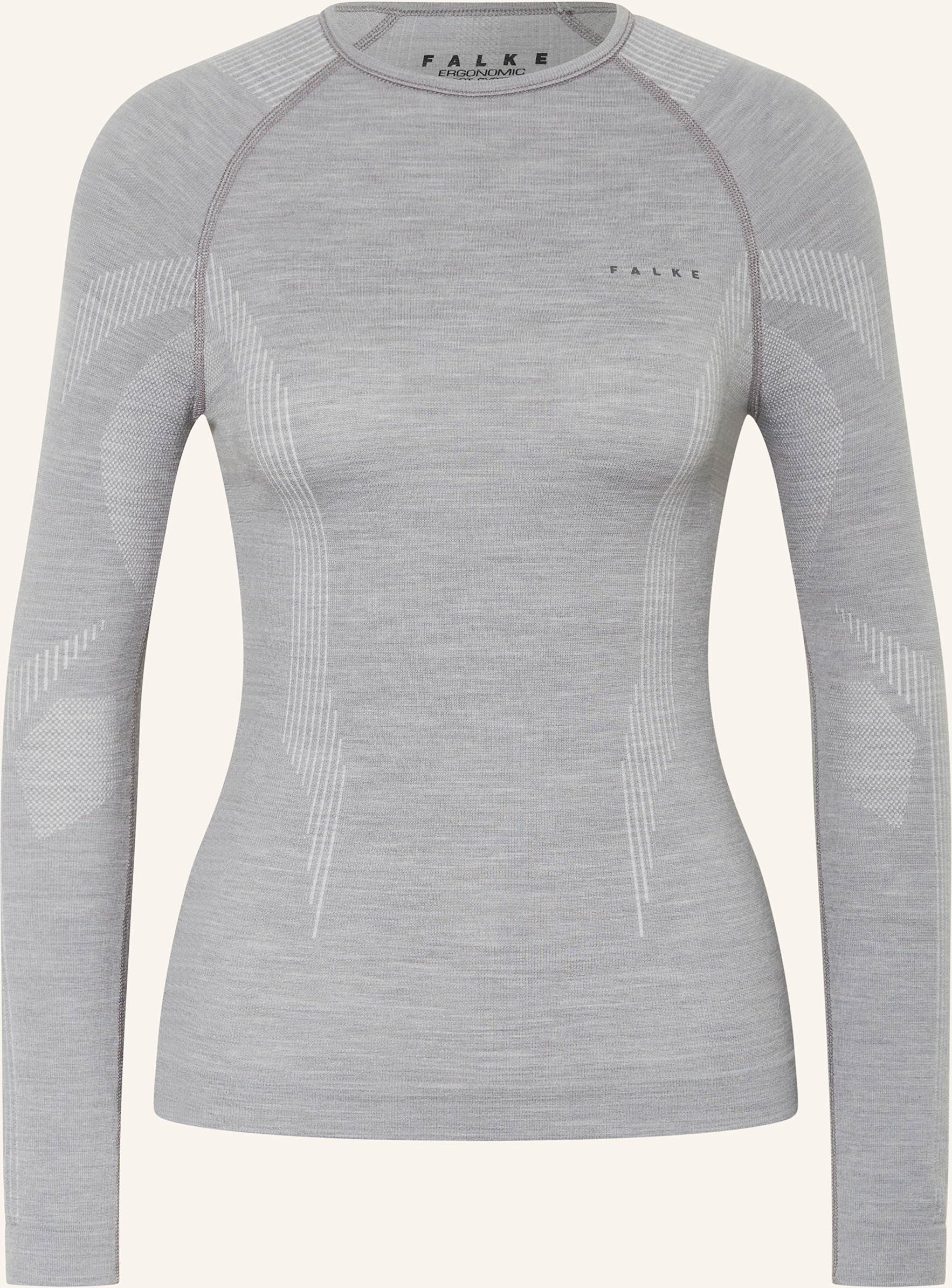 Falke Funktionswäsche-Shirt Wool-Tech Mit Merinowolle grau