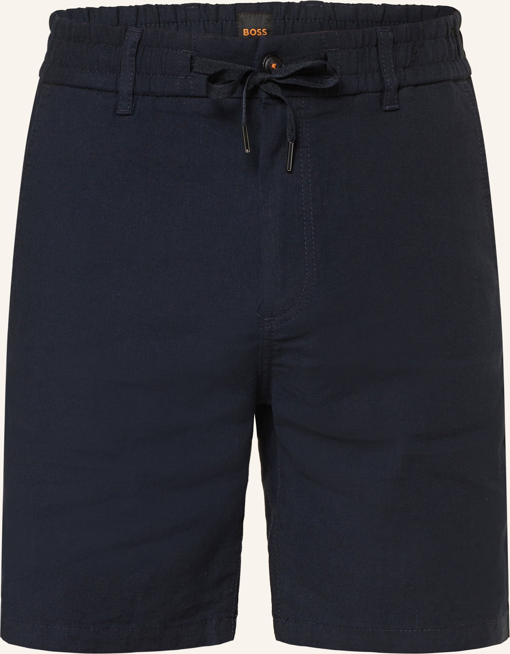 Boss Chinoshorts Tapered Fit Mit Leinen blau