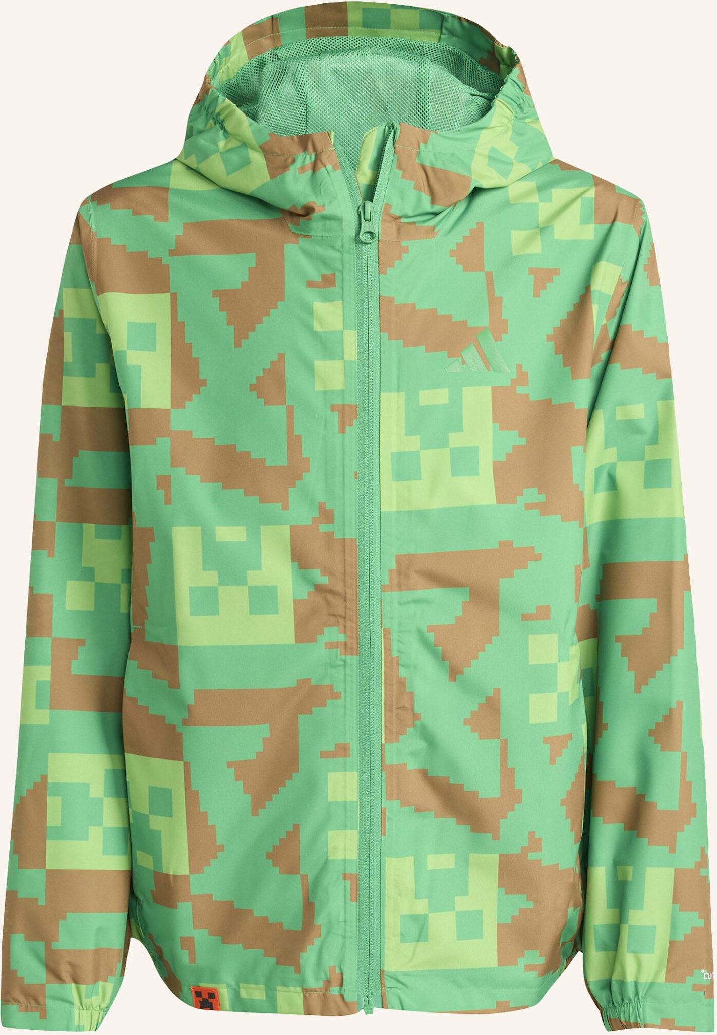 Adidas Terrex Adidas Minecraft Terrex 2 Layer Climaproof Regenjacke gruen