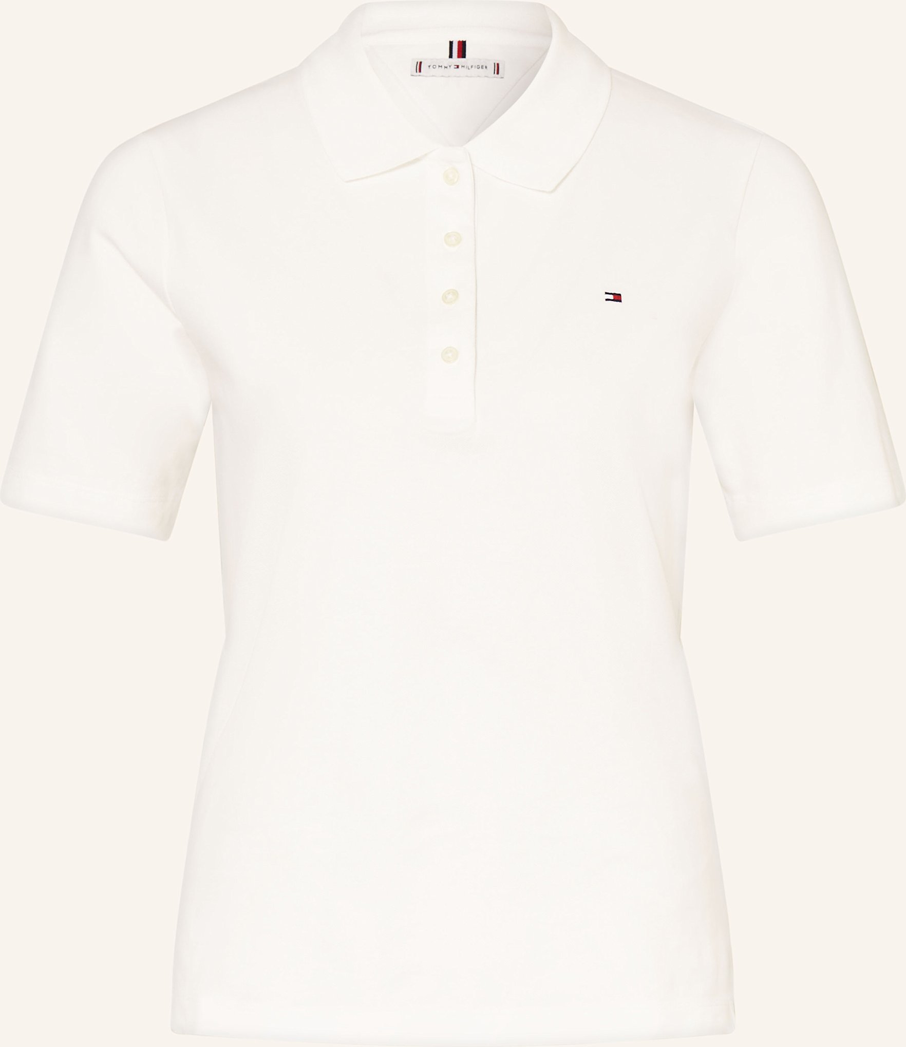 Tommy Hilfiger Piqué-Poloshirt weiss