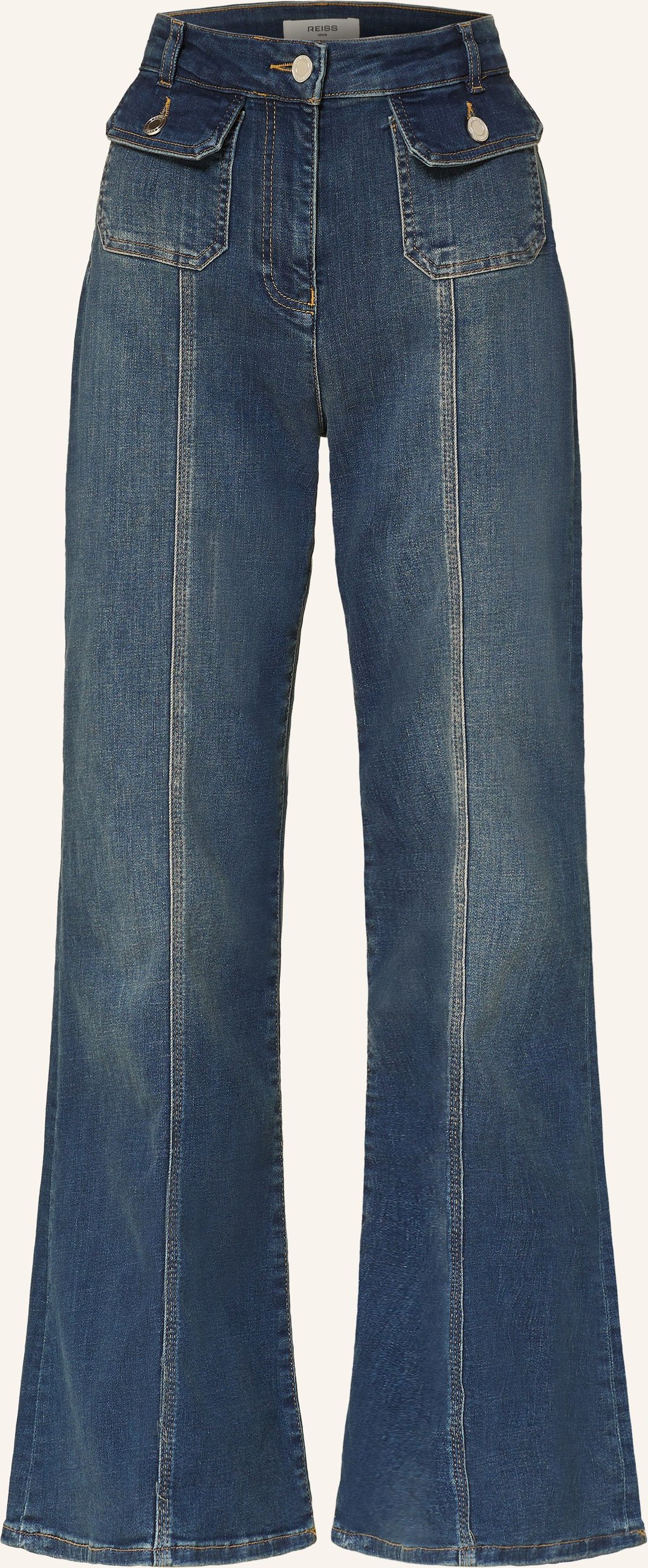 Reiss Flared Jeans Glora blau