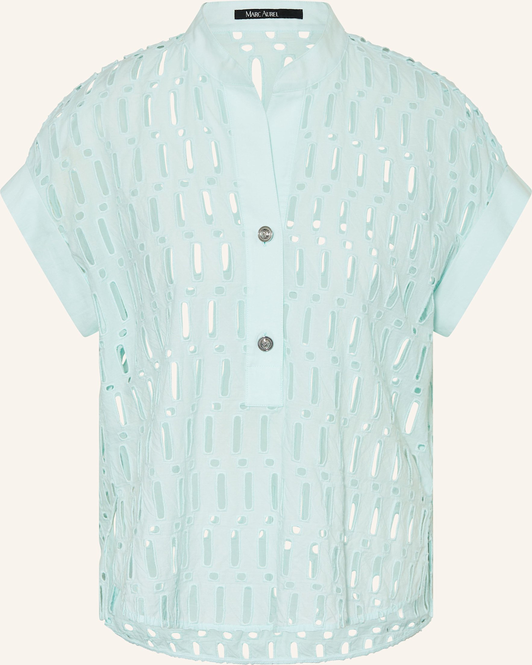 Marc Aurel Blusenshirt Aus Lochspitze blau