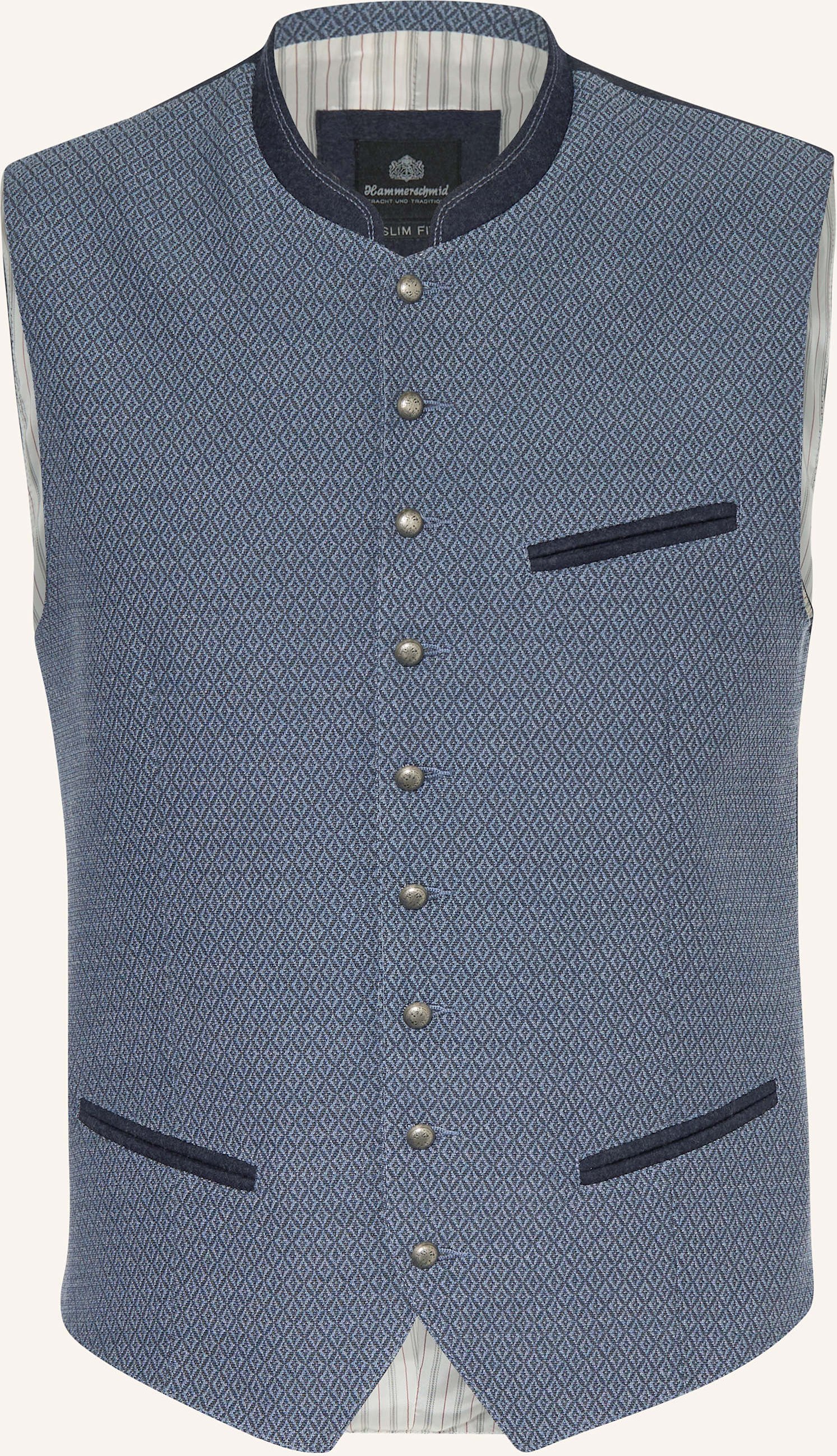 Hammerschmid Trachtenweste Fred Slim Fit blau