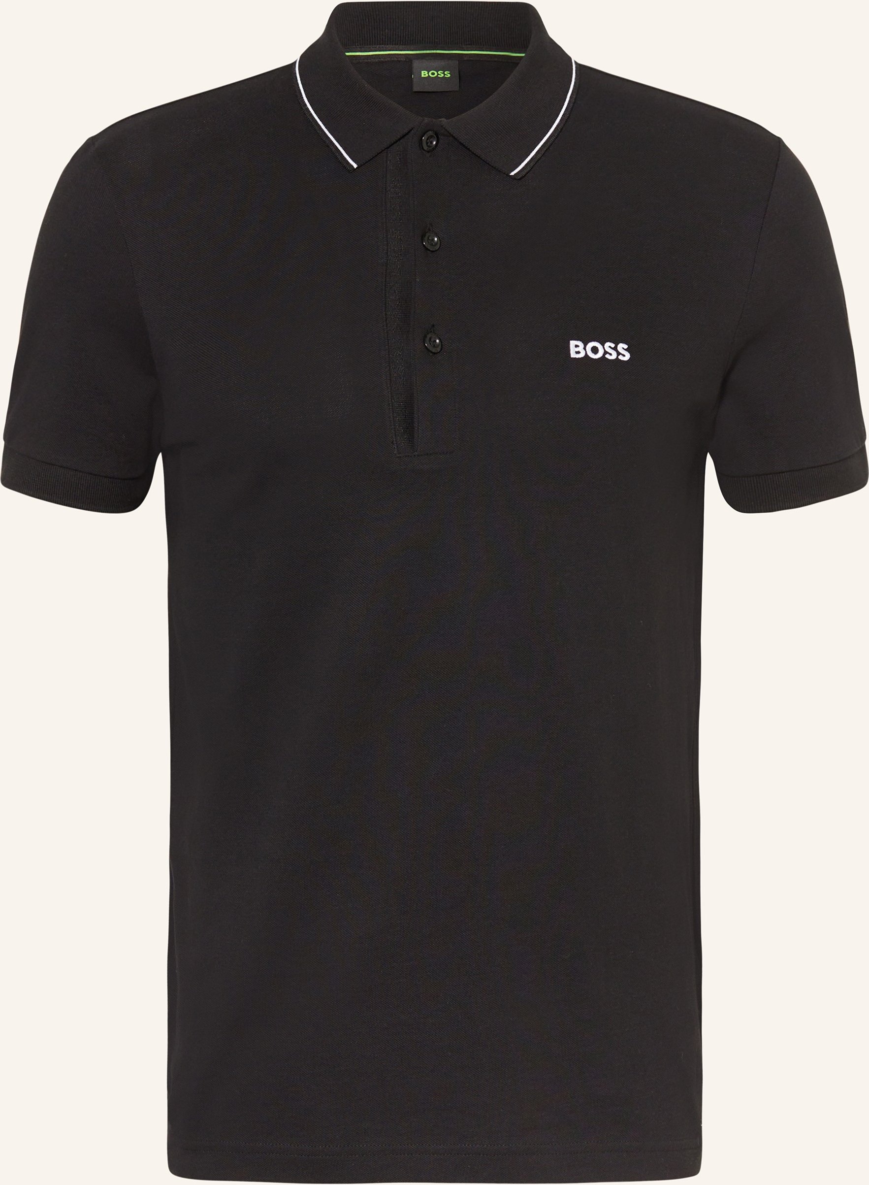 Thumbnail - Boss Piqué-Poloshirt Paule Slim Fit schwarz