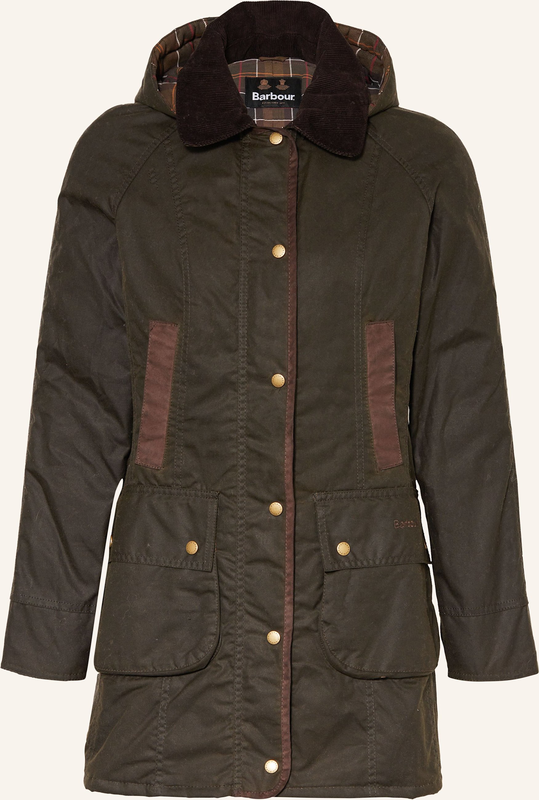 Barbour Parka Bower Wax gruen