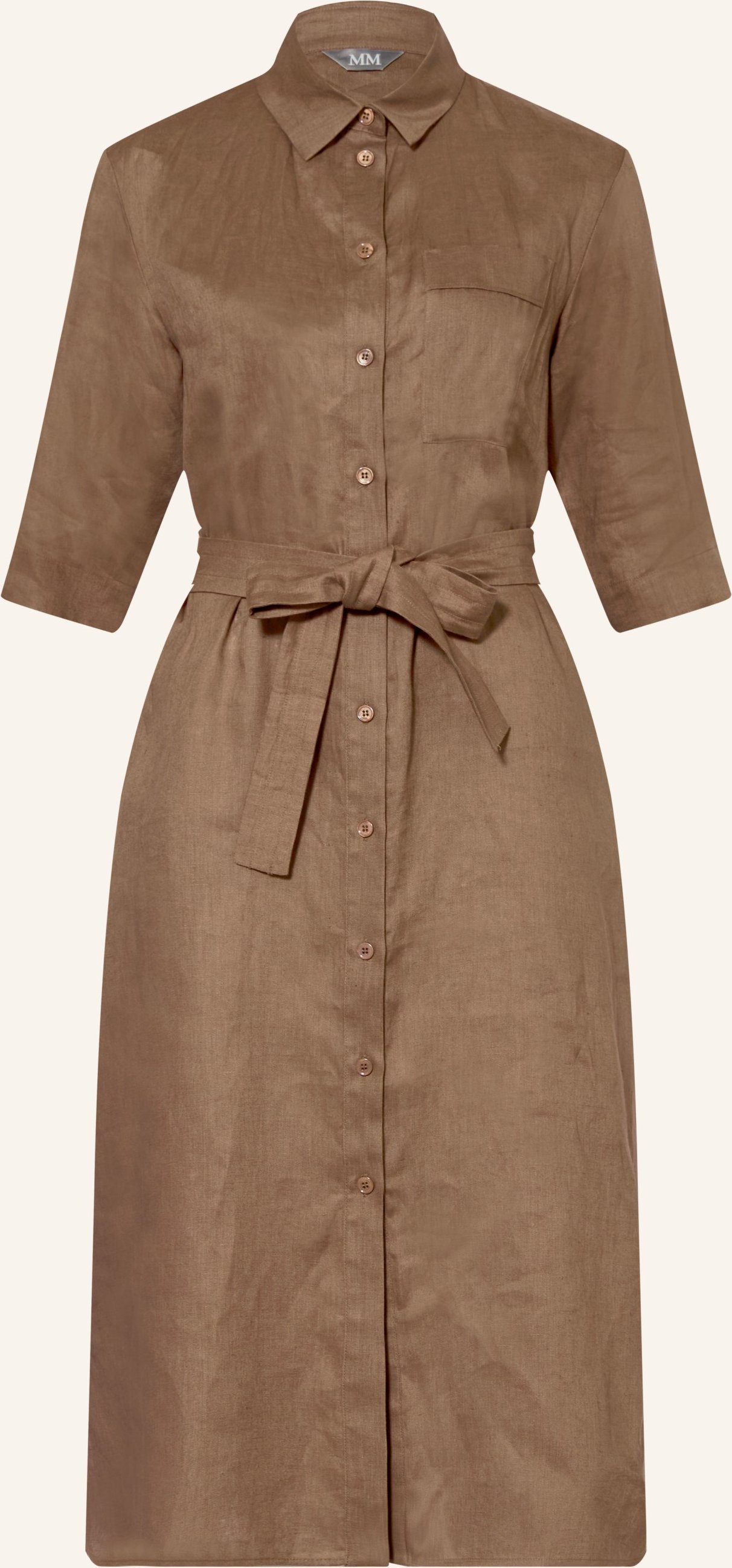Mm By Max Mara Hemdblusenkleid Tabella Aus Leinen braun