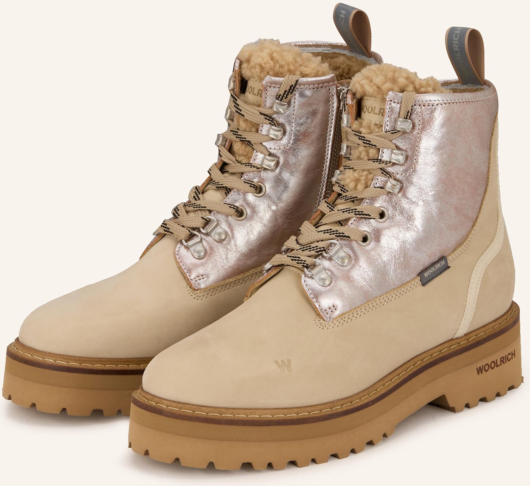 Thumbnail - Woolrich Schnürboots beige