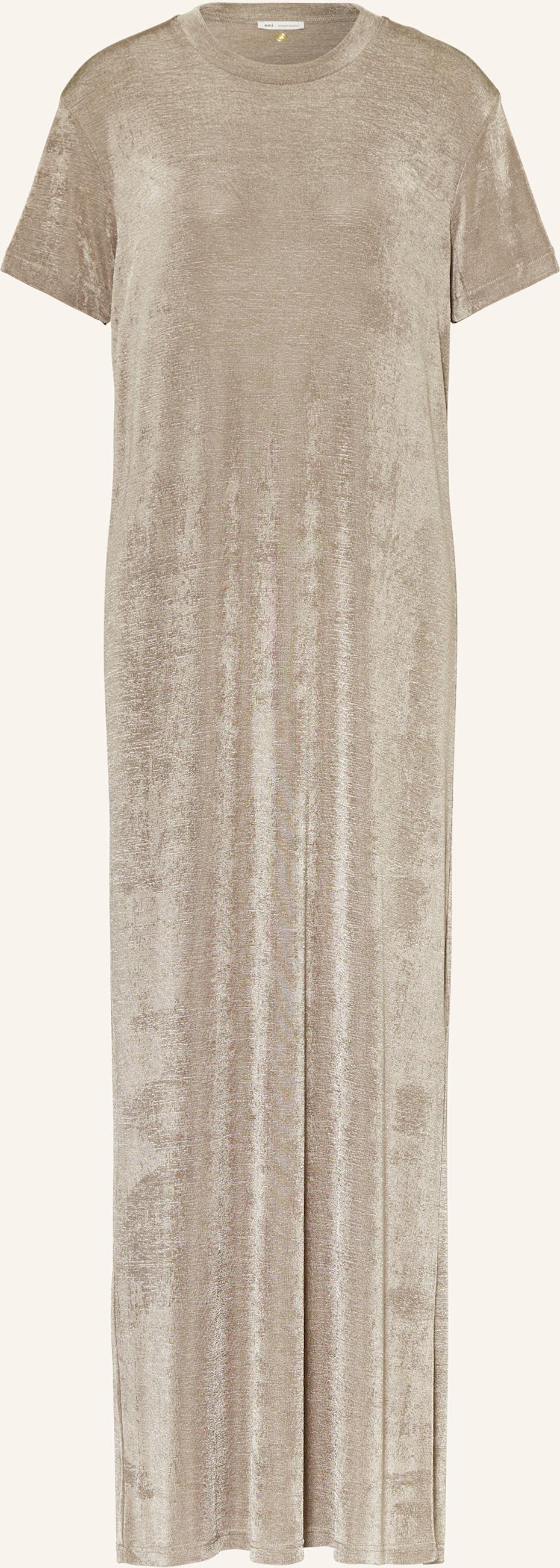 Ami Paris Kleid Mit Glitzergarn beige