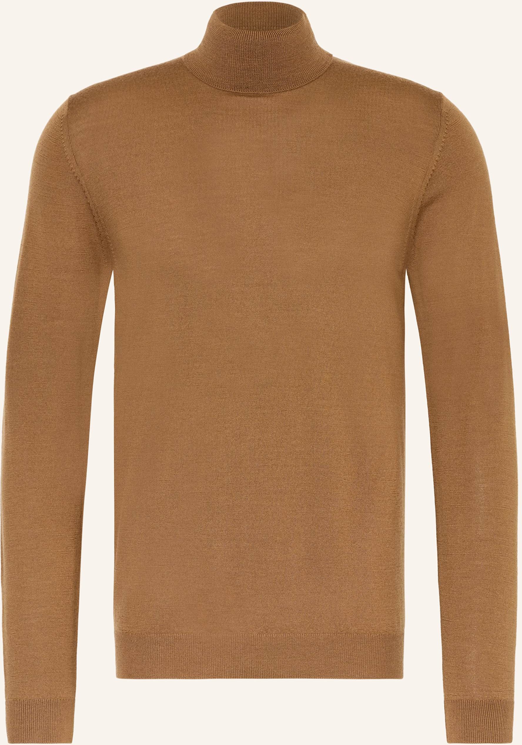 Paul Rollkragenpullover Aus Merinowolle braun