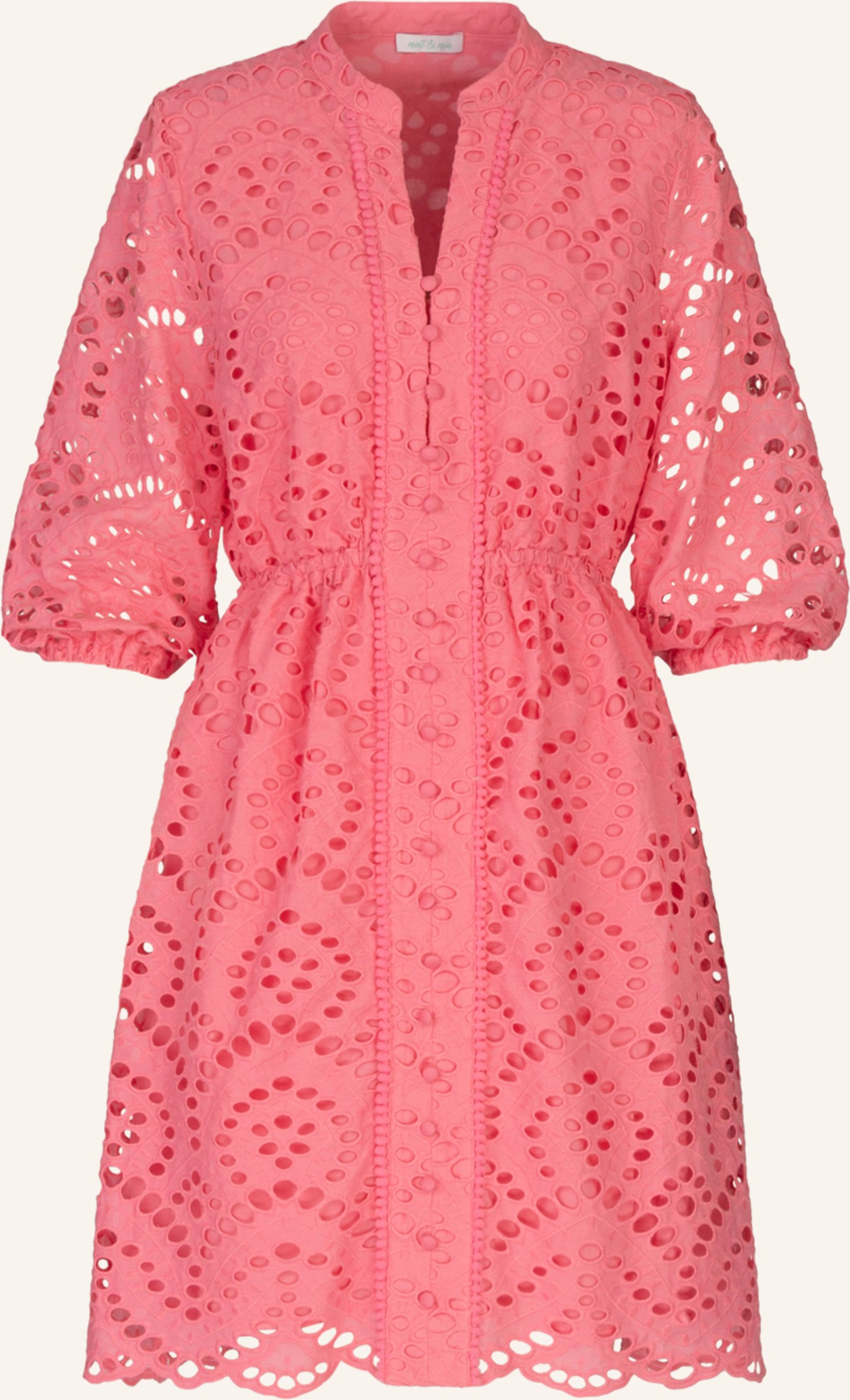 Mint & Mia Kleid Mit Lochspitze rosa