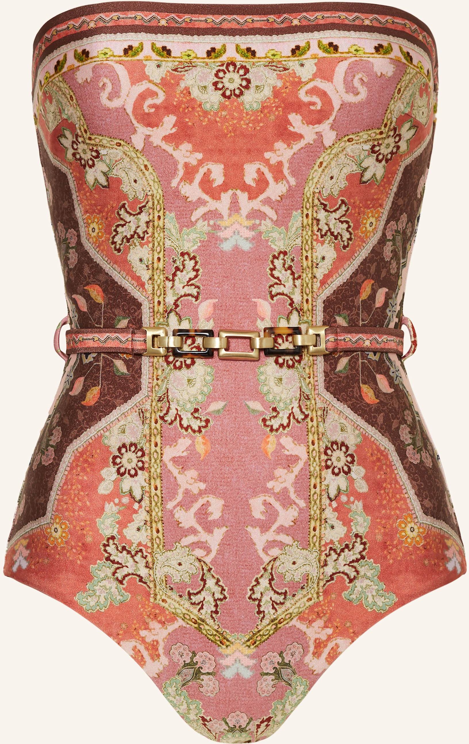 Zimmermann Bandeau-Badeanzug Wylie braun