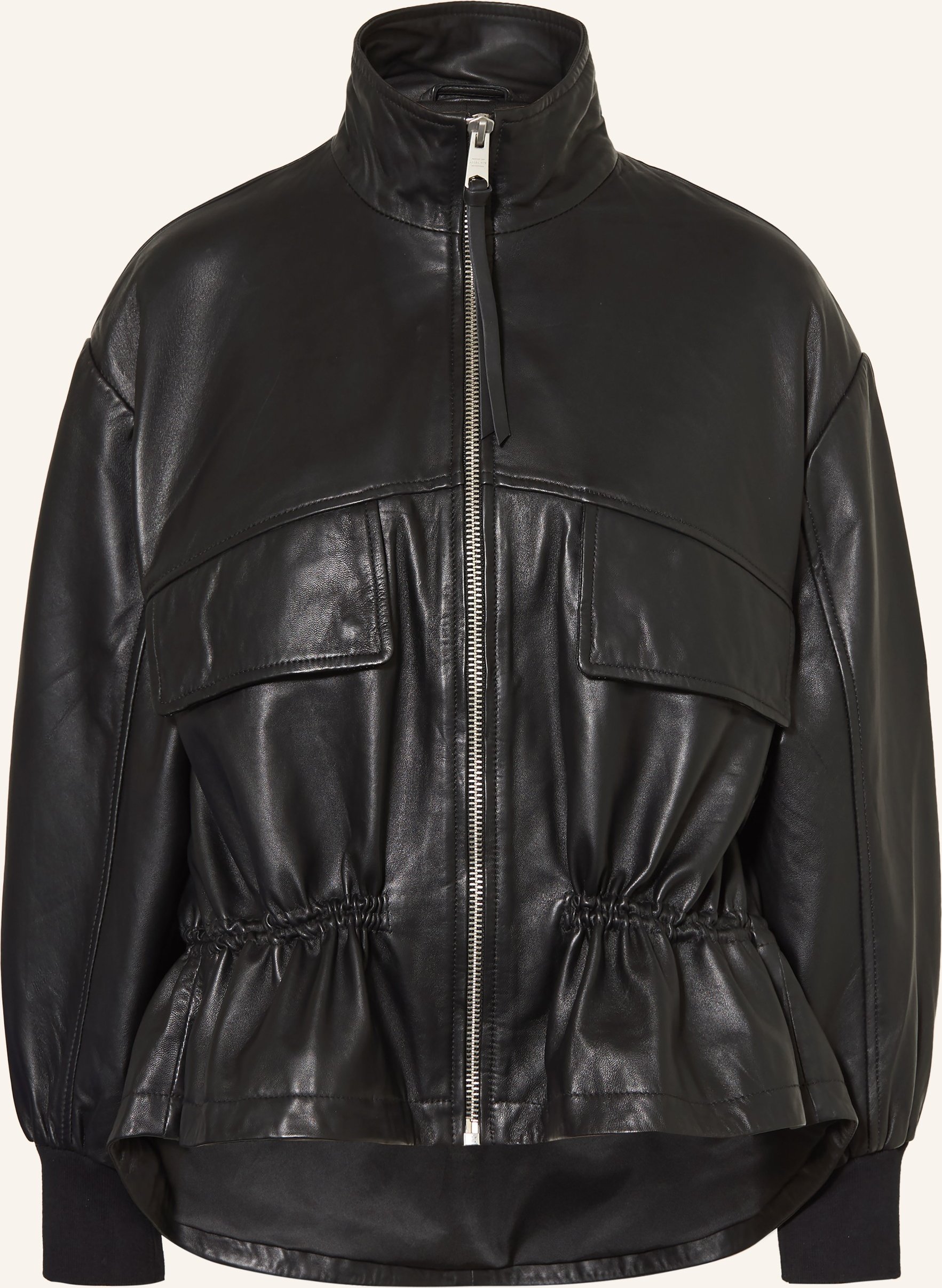 Allsaints Lederjacke Flor schwarz