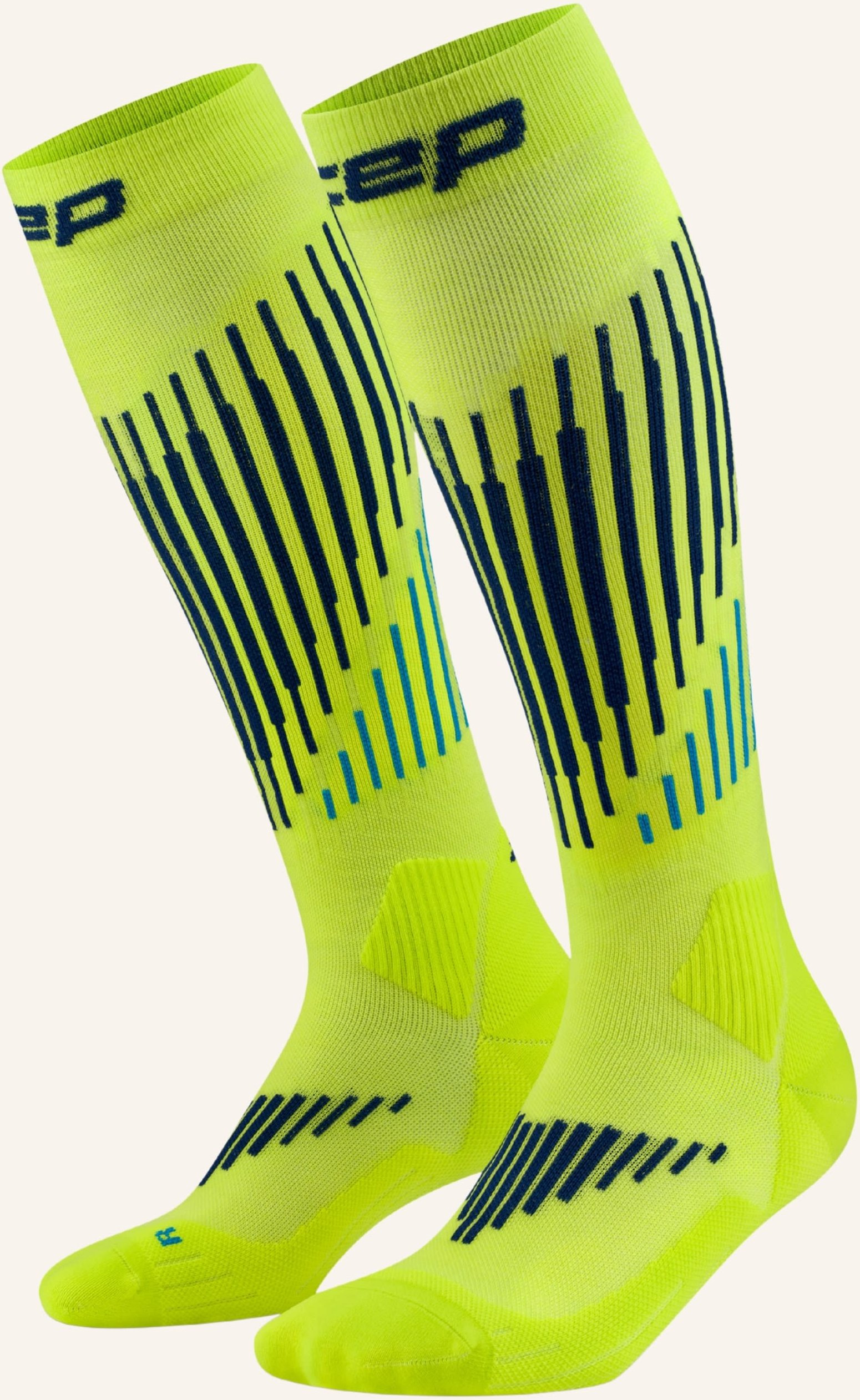 Cep Laufsocken Knee High Touring Skiing Mit Kompression gruen