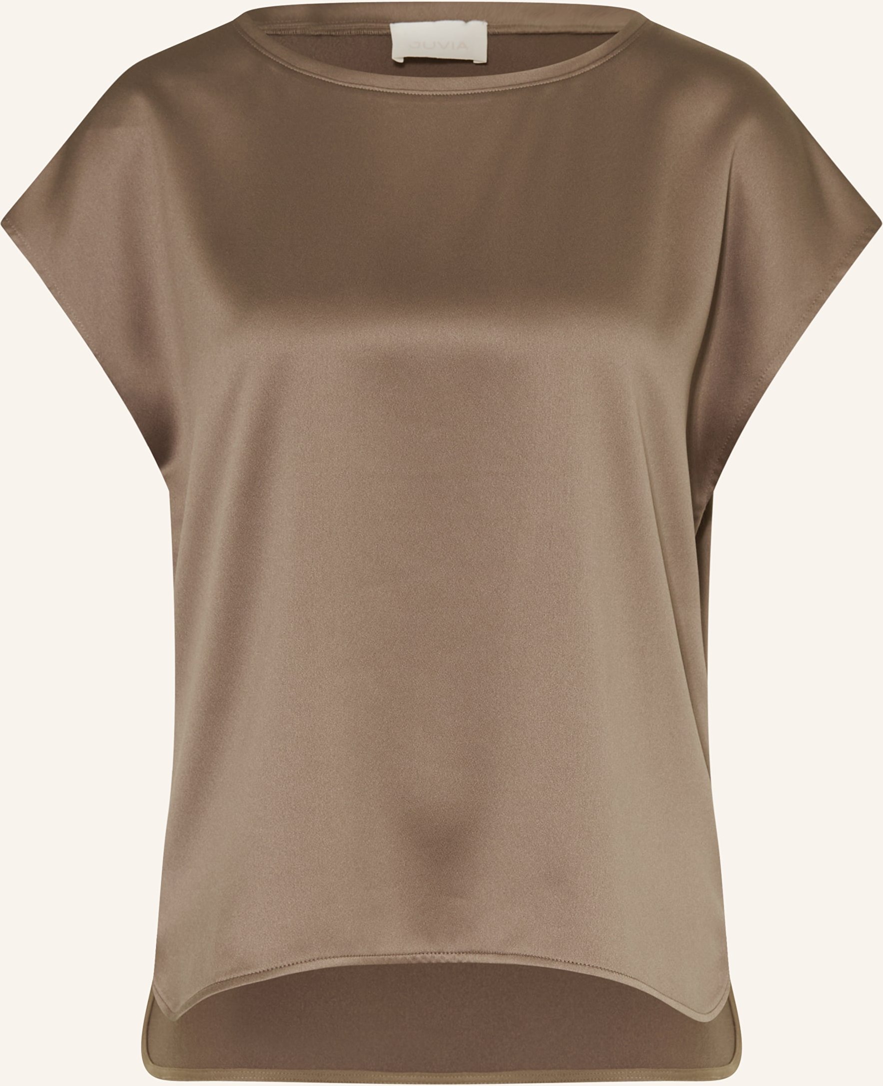 Juvia Blusenshirt Alea Aus Satin beige
