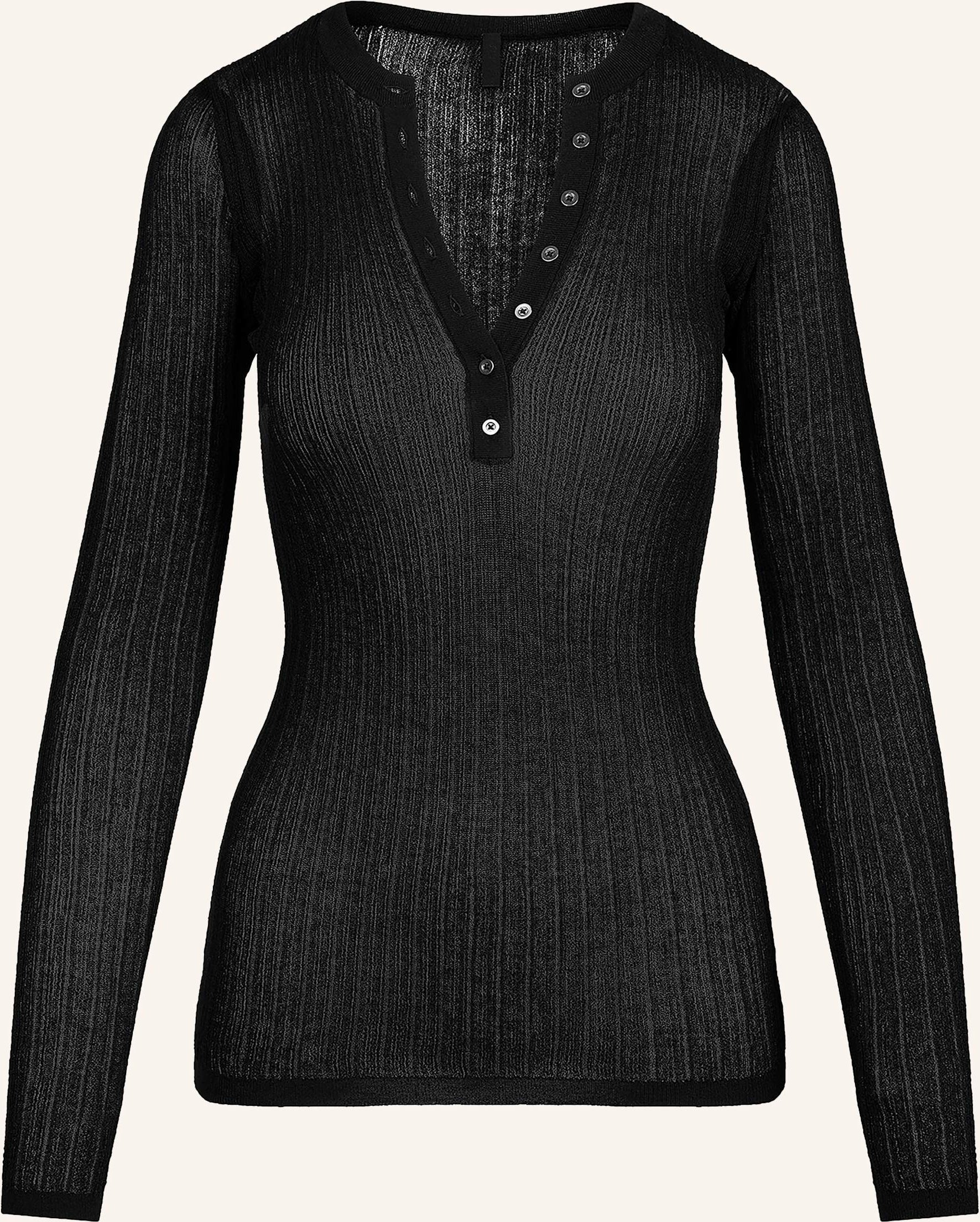 Skims Lounge-Shirt Sheer Knit schwarz
