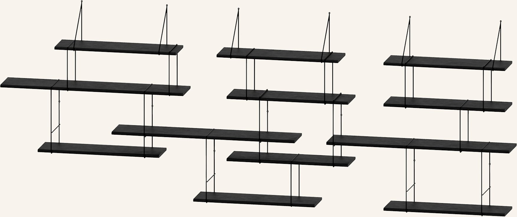 Studio Hausen Regal Link Trio schwarz