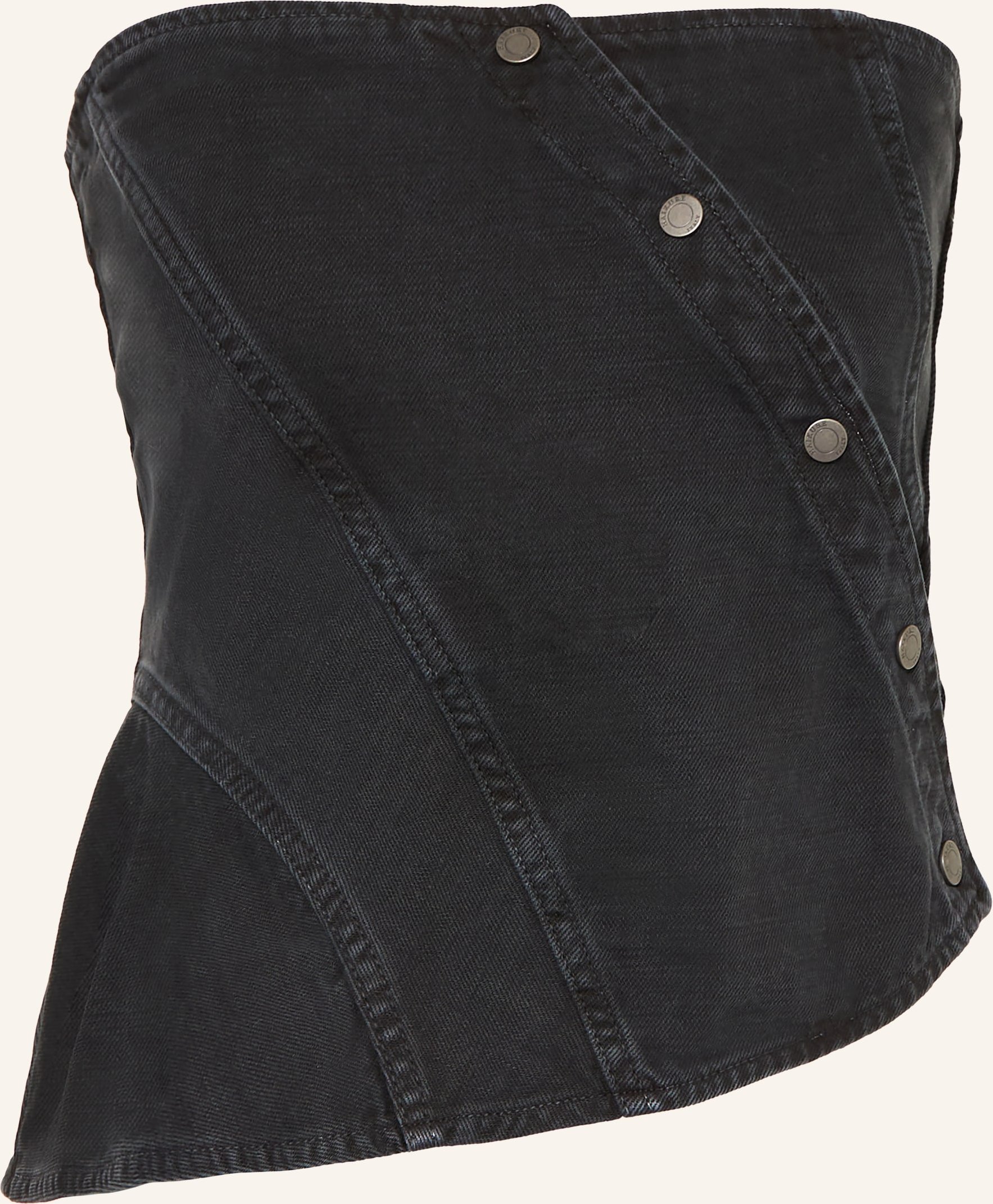 Haikure Cropped-Top Twist Bull schwarz