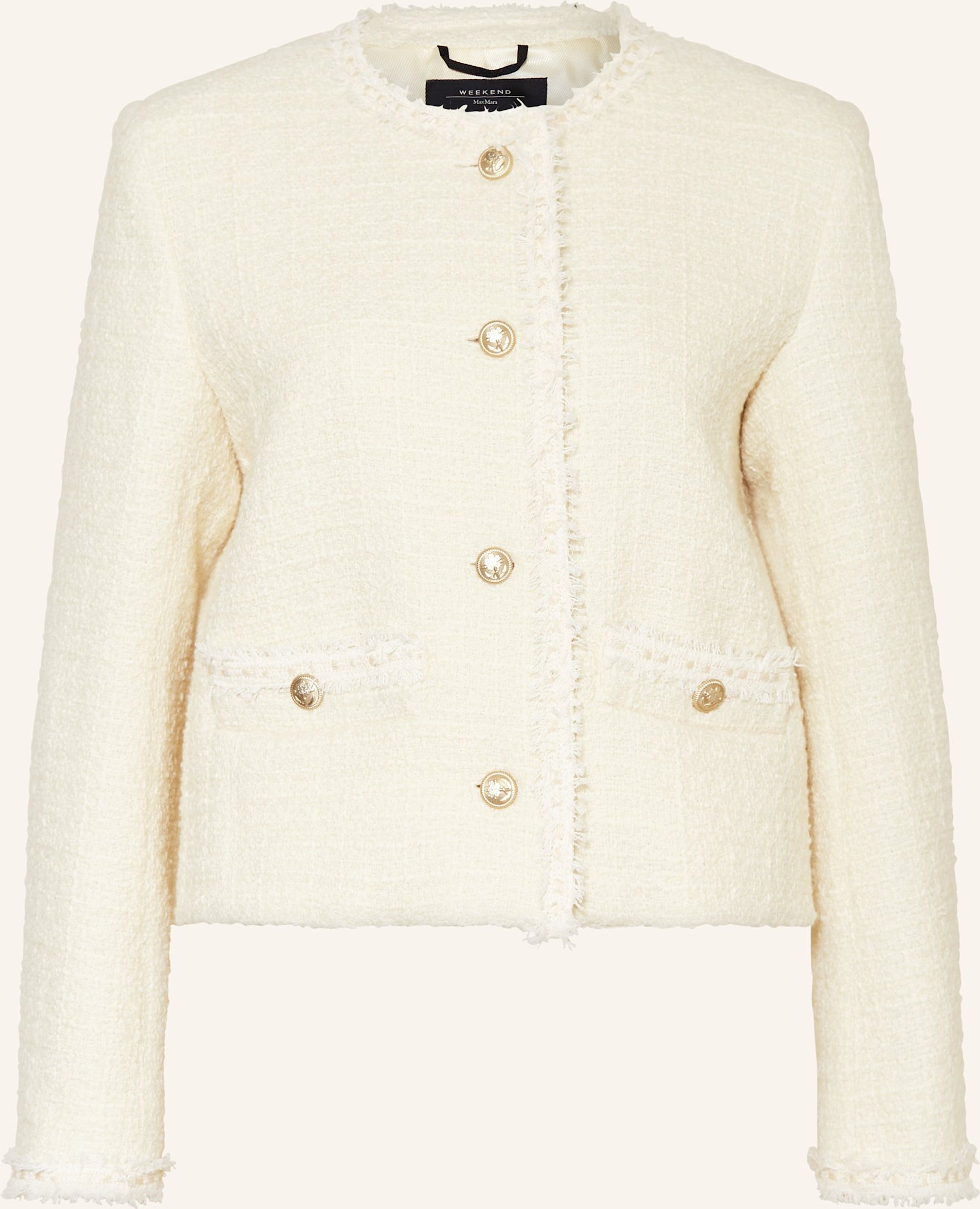 Thumbnail - Weekend Max Mara Bouclé-Jacke Balia weiss
