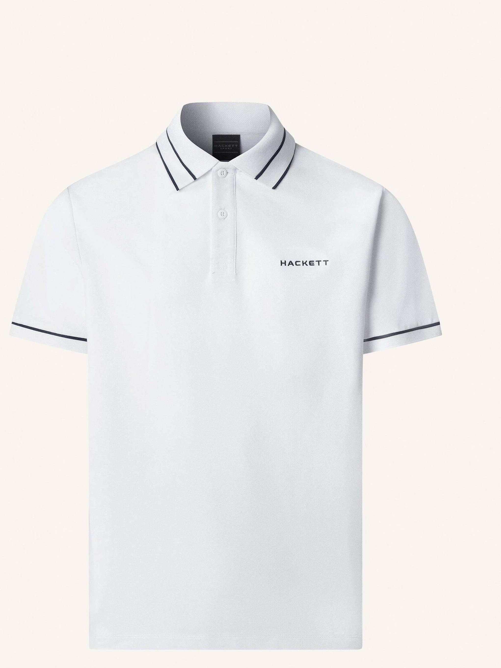 Hackett London Poloshirt Hs Manor Tipped Polo weiss