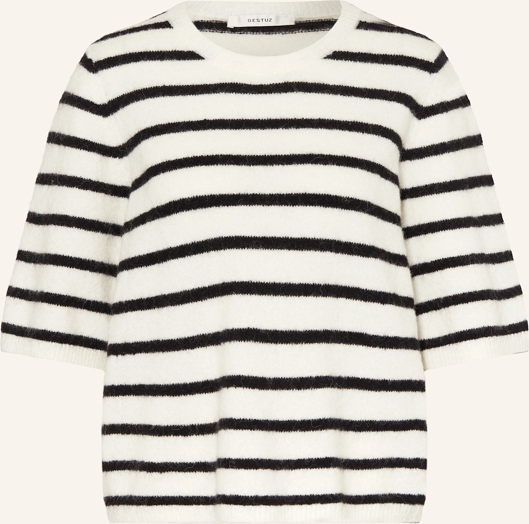 Gestuz Strickshirt Alpha Mit Alpaka weiss