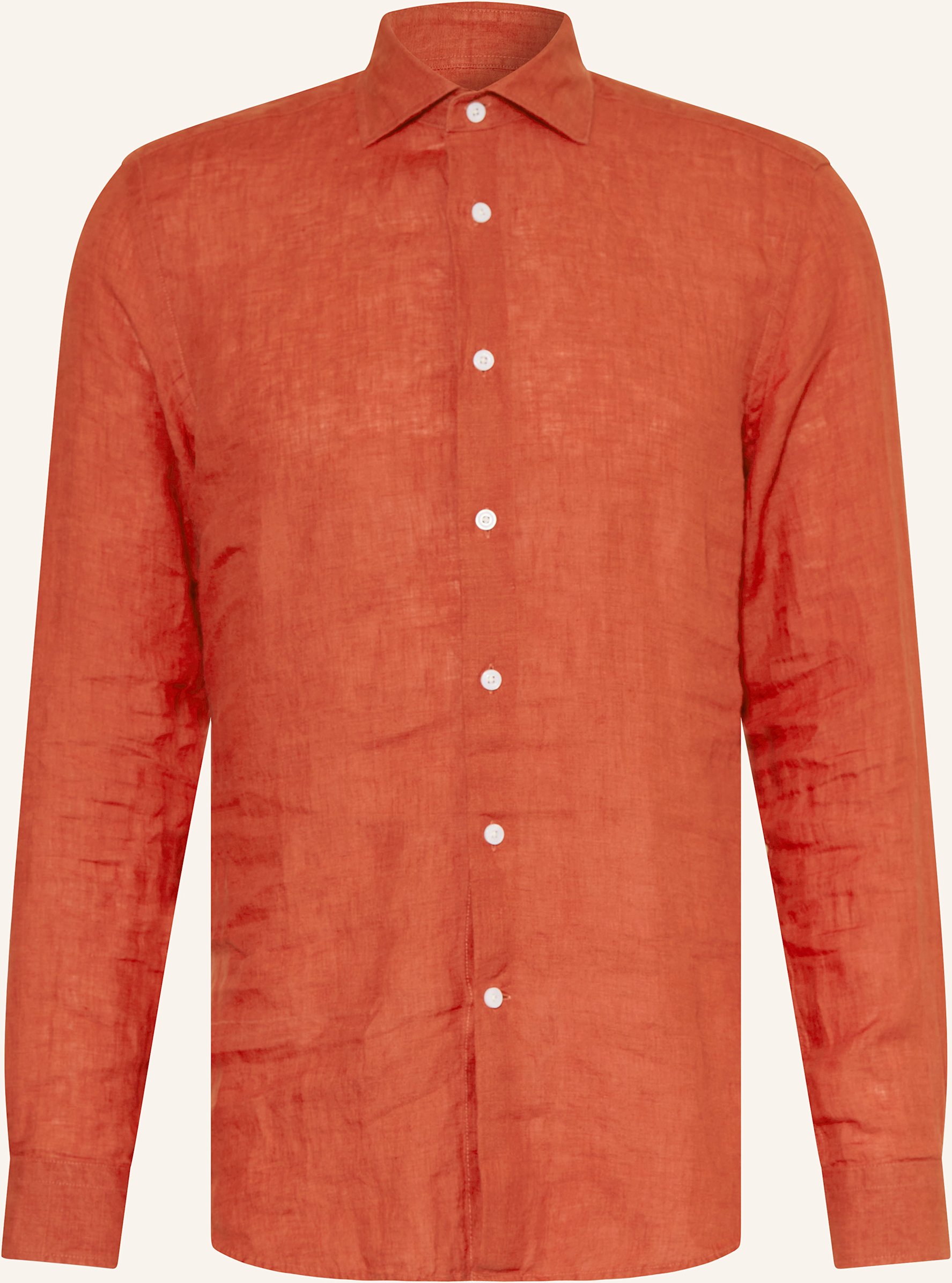 Reiss Leinenhemd Ruban Regular Fit rot