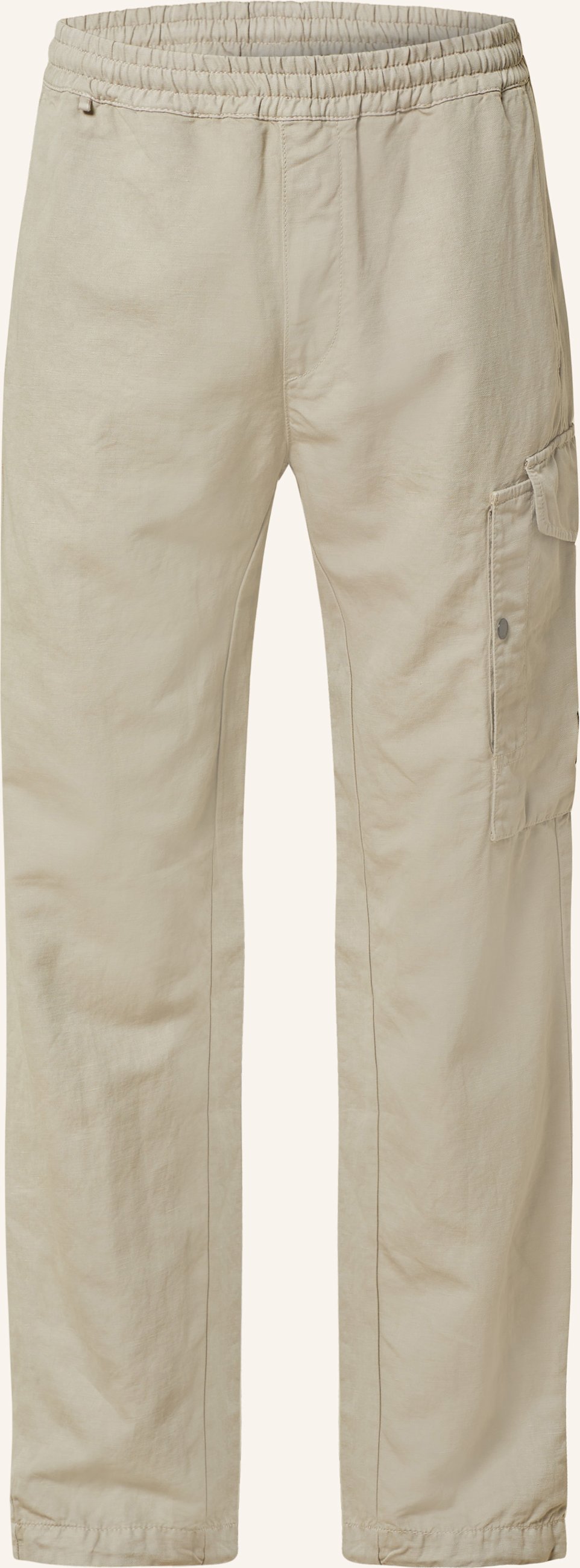C.P. Company Cargohose Loose Fit Mit Leinen gruen