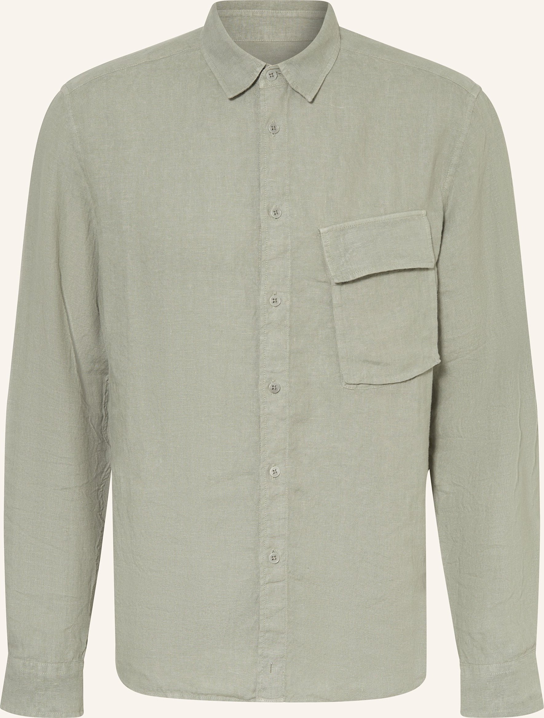 Belstaff Leinenhemd Scale Comfort Fit gruen