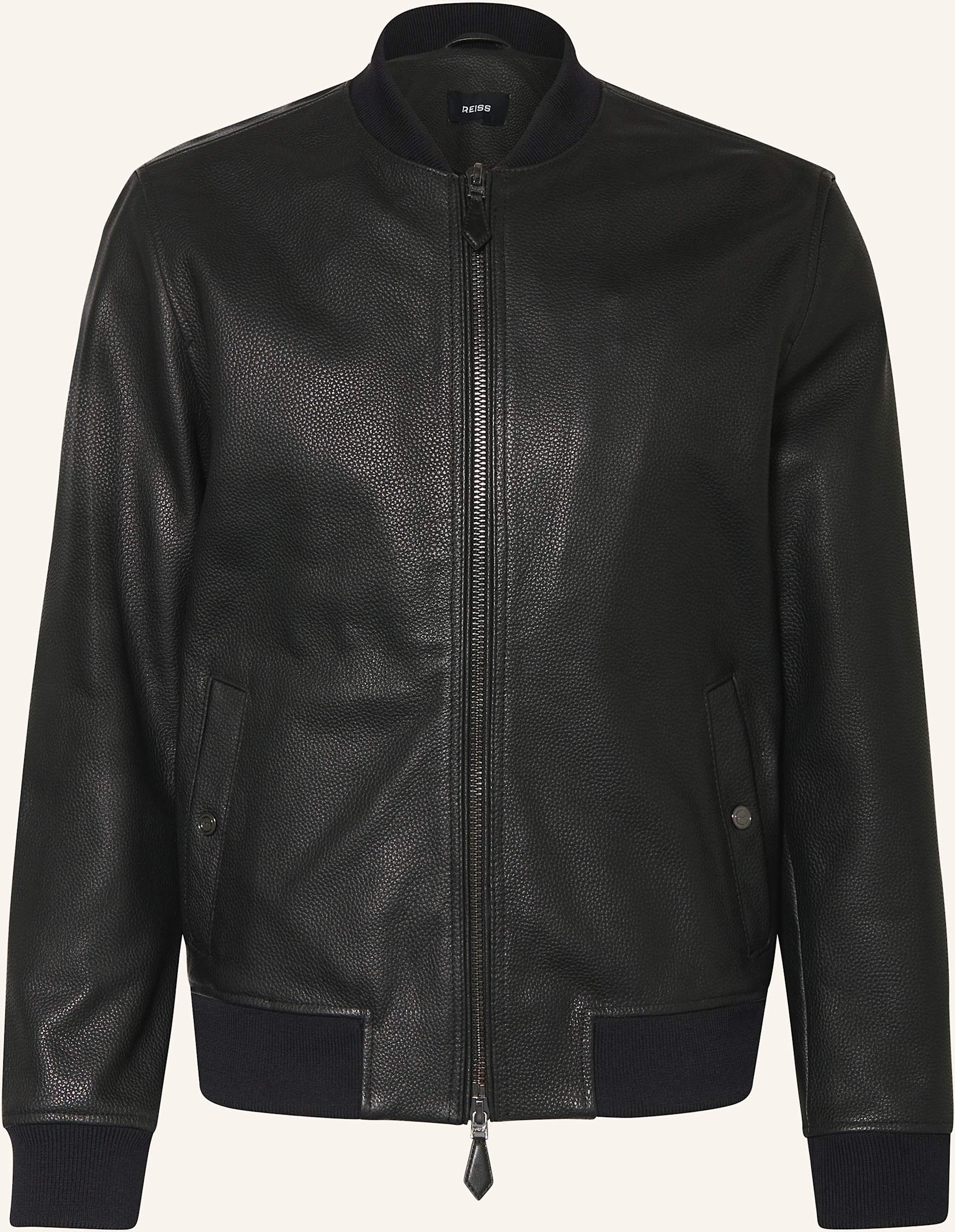 Reiss Lederblouson Cast schwarz