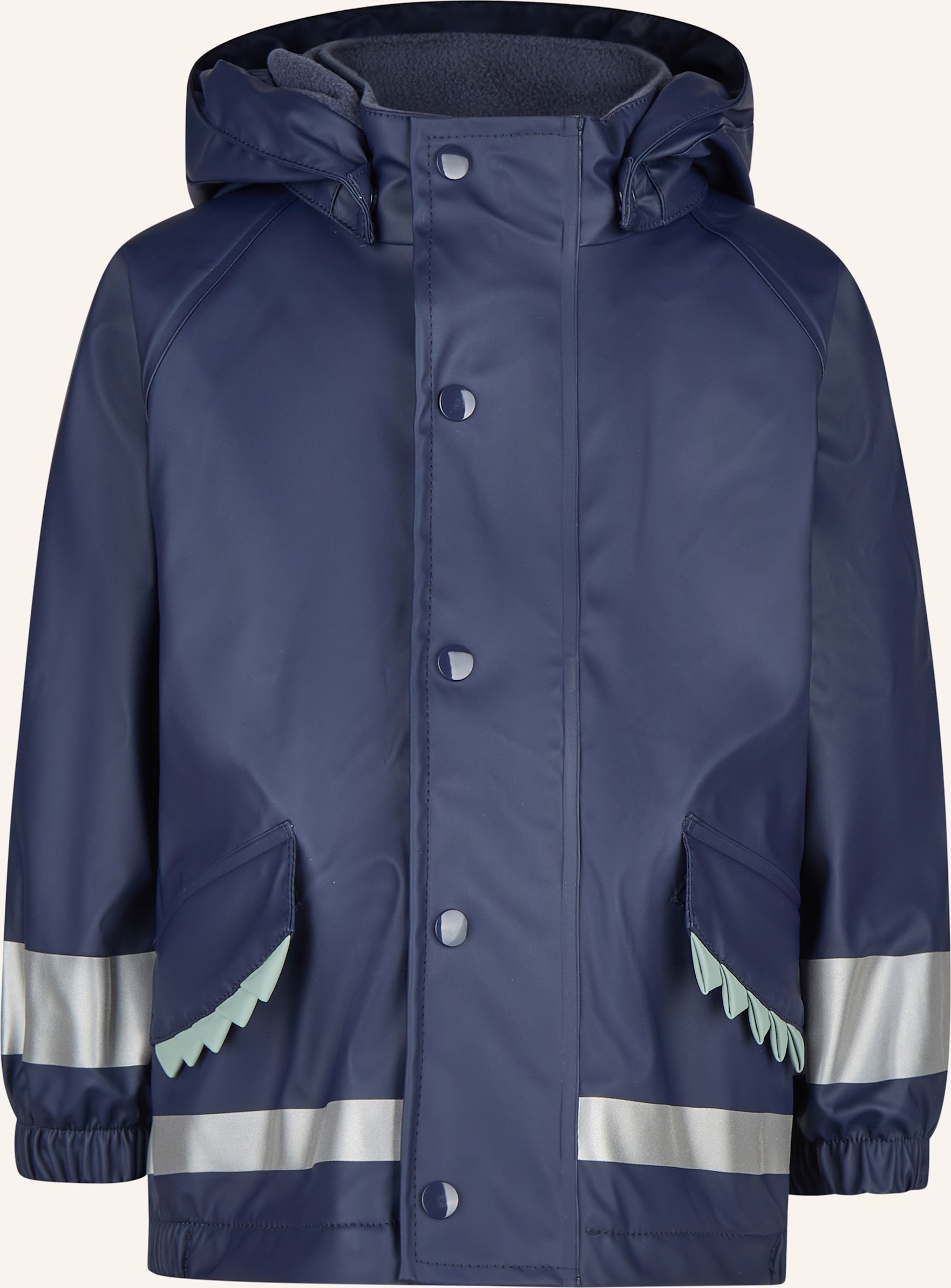 Thumbnail - Sterntaler Regenjacke Gefüttert Zacken blau