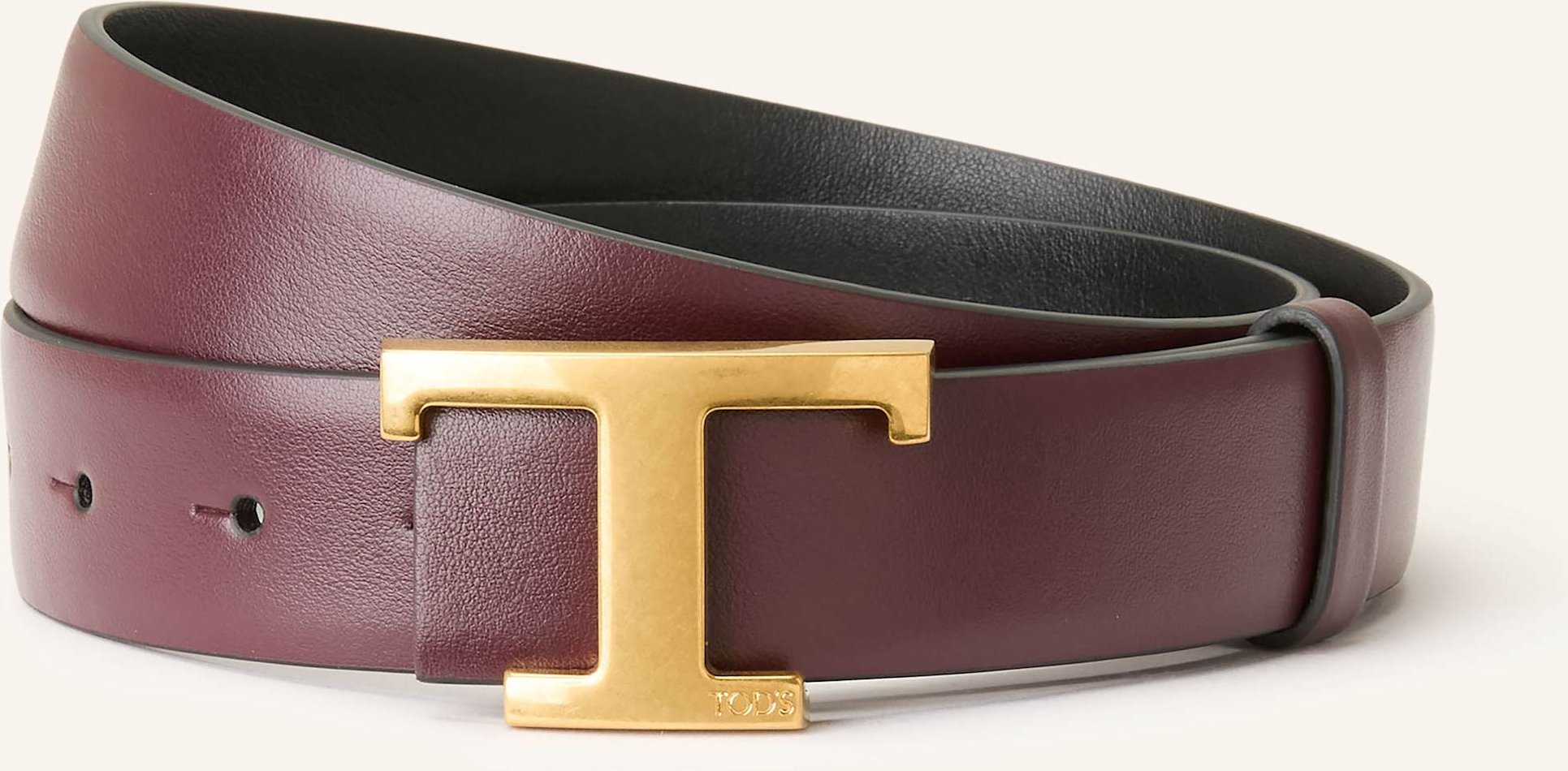 Tod's Ledergürtel Zum Wenden rot