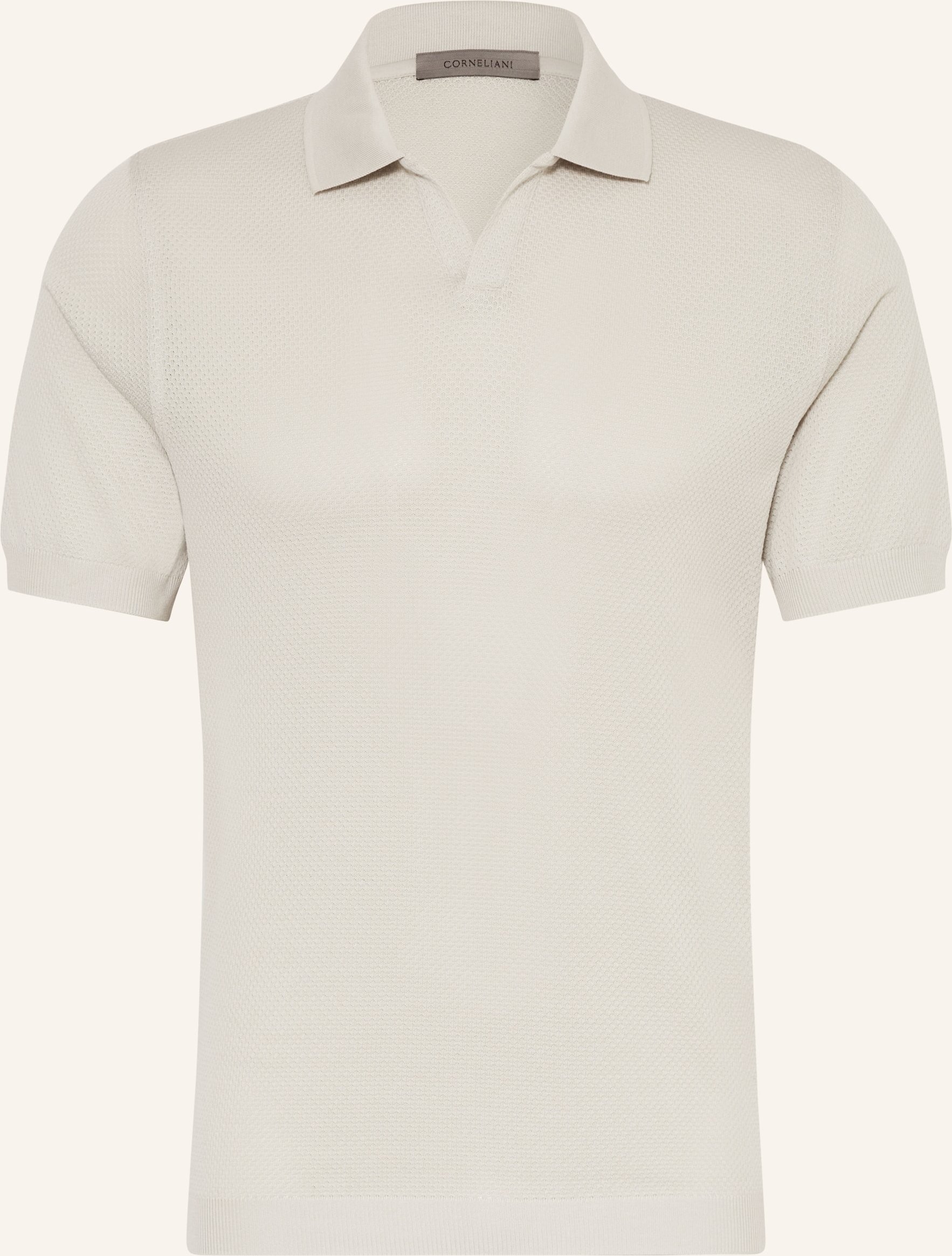 Corneliani Strick-Poloshirt weiss