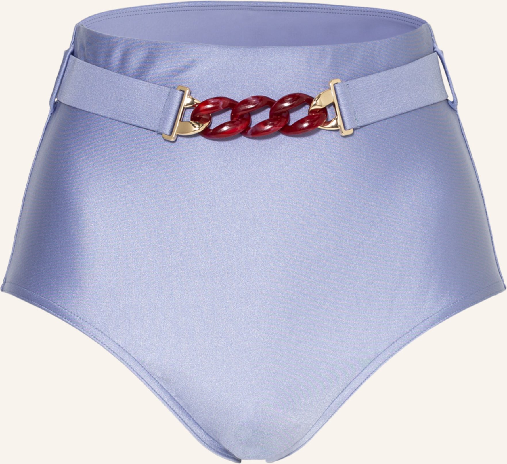 Zimmermann High-Waist-Bikini-Hose Cira Chain Belt lila