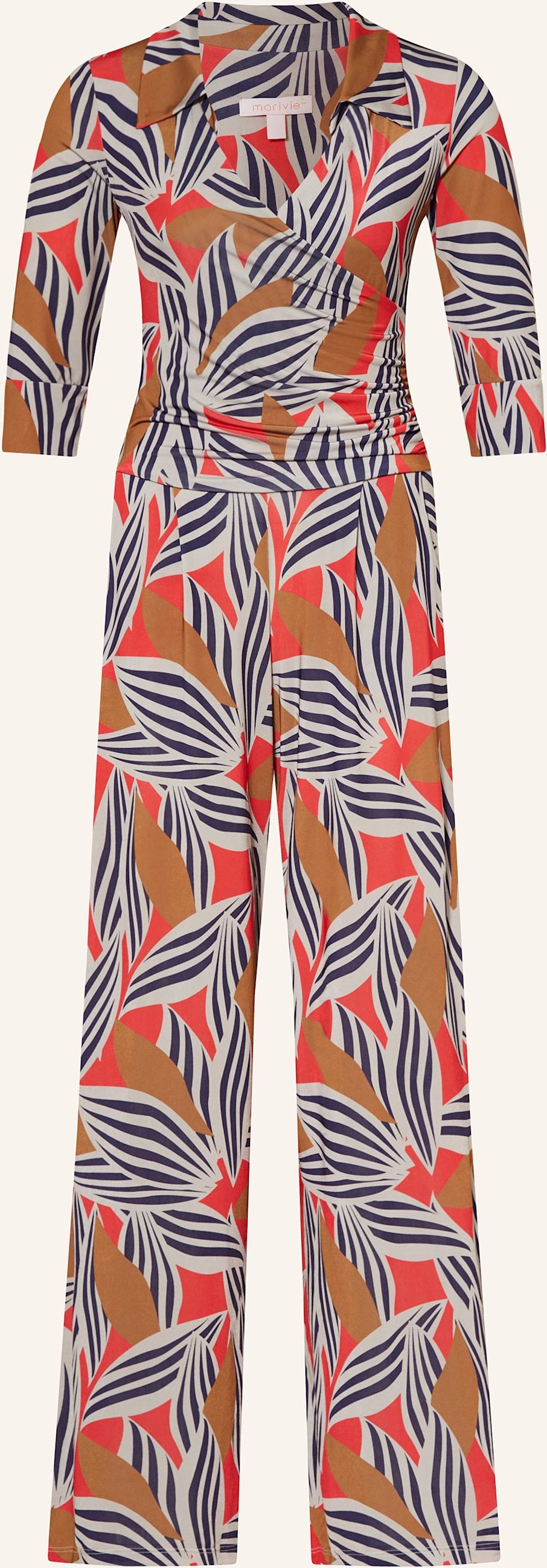 Marivie Jumpsuit Mit 3/4-Arm rot