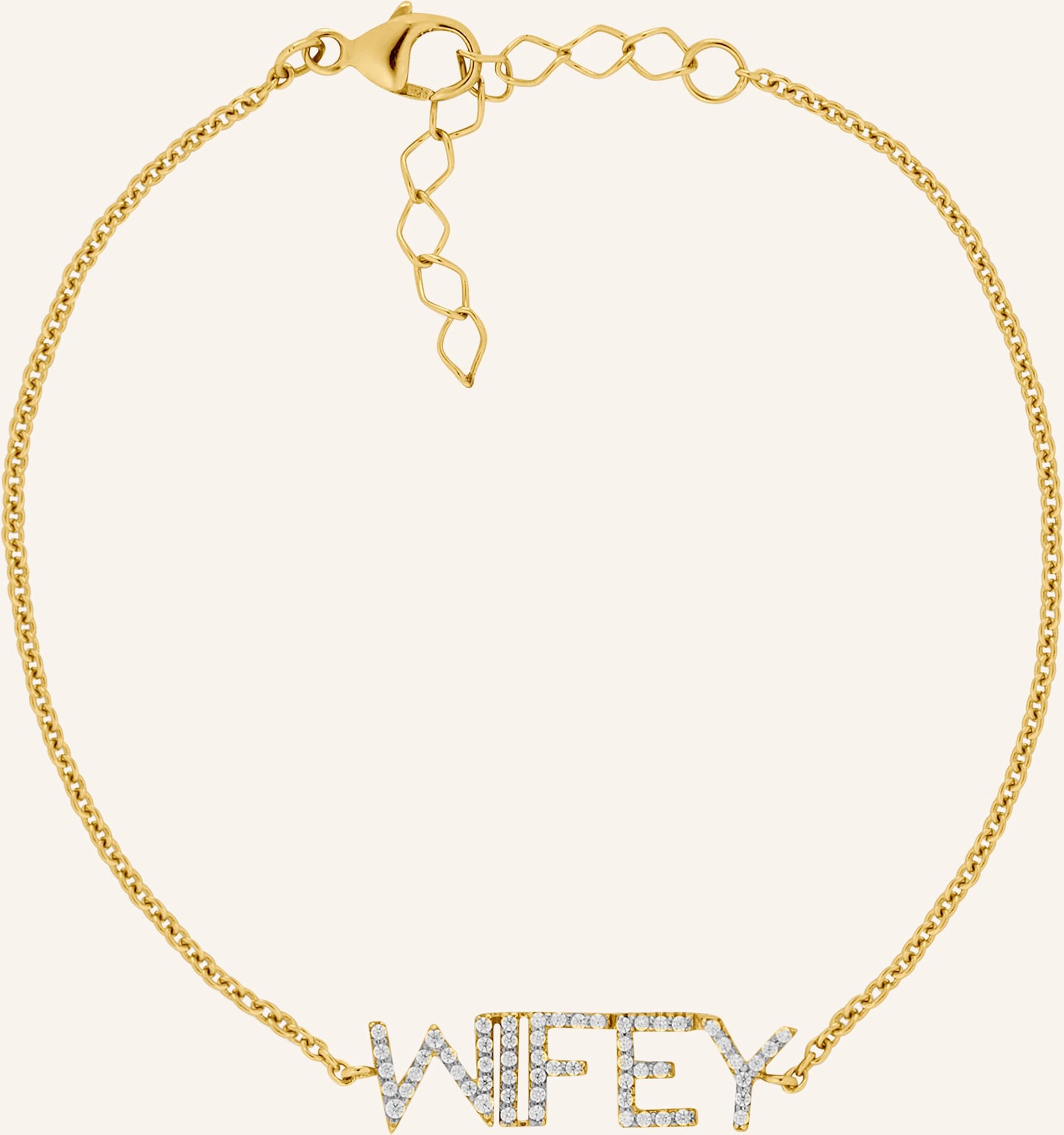 Bruna The Label Armband Wifey Mit Laborgezüchteten Diamanten gold