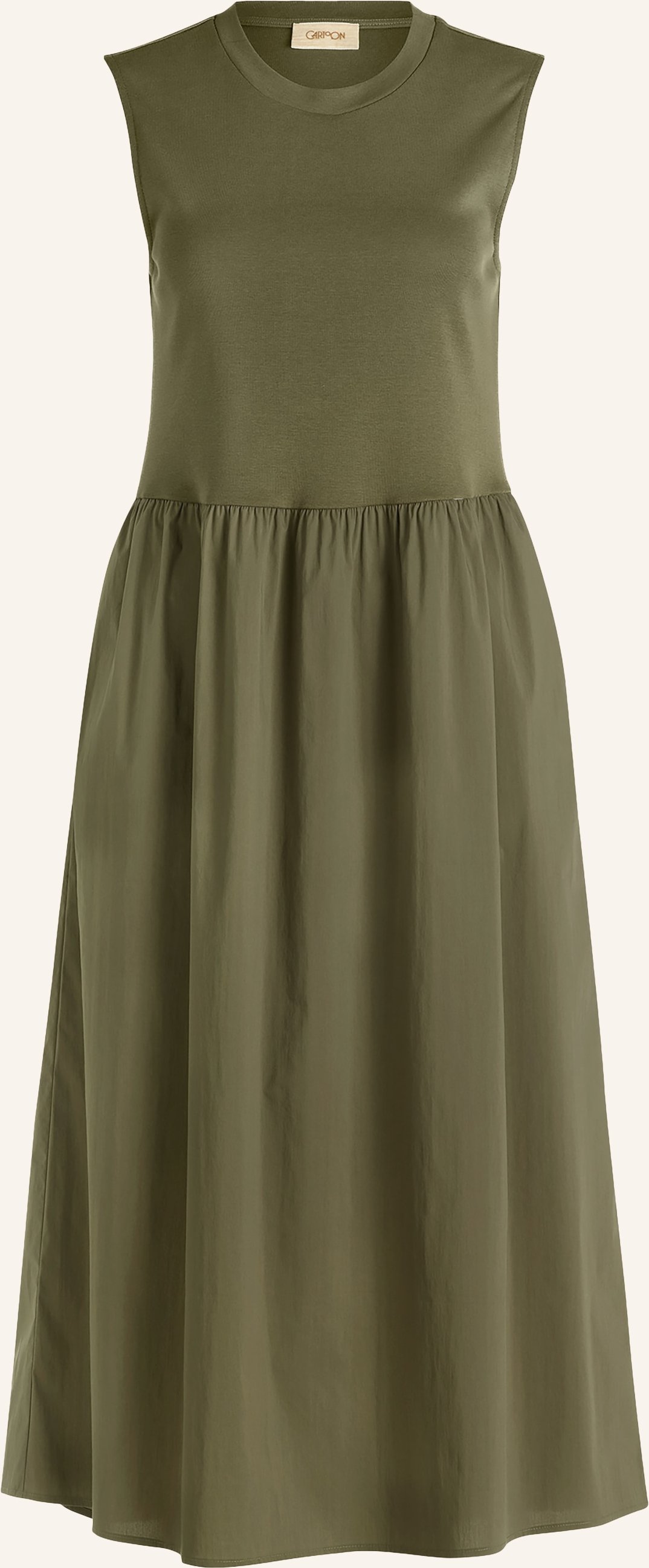 Cartoon Kleid Im Materialmix gruen