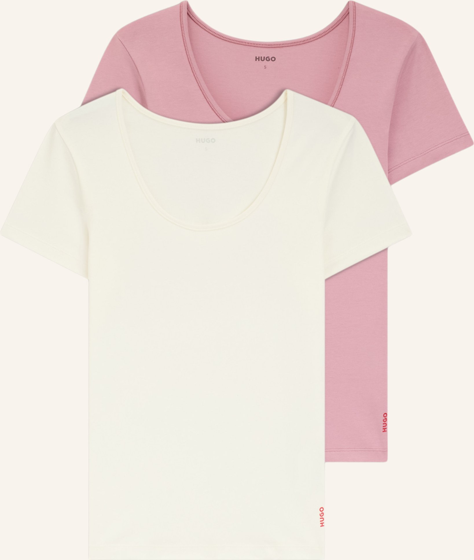 Hugo Unterwäsche Top Twin T-Shirt Rn Regular Fit pink