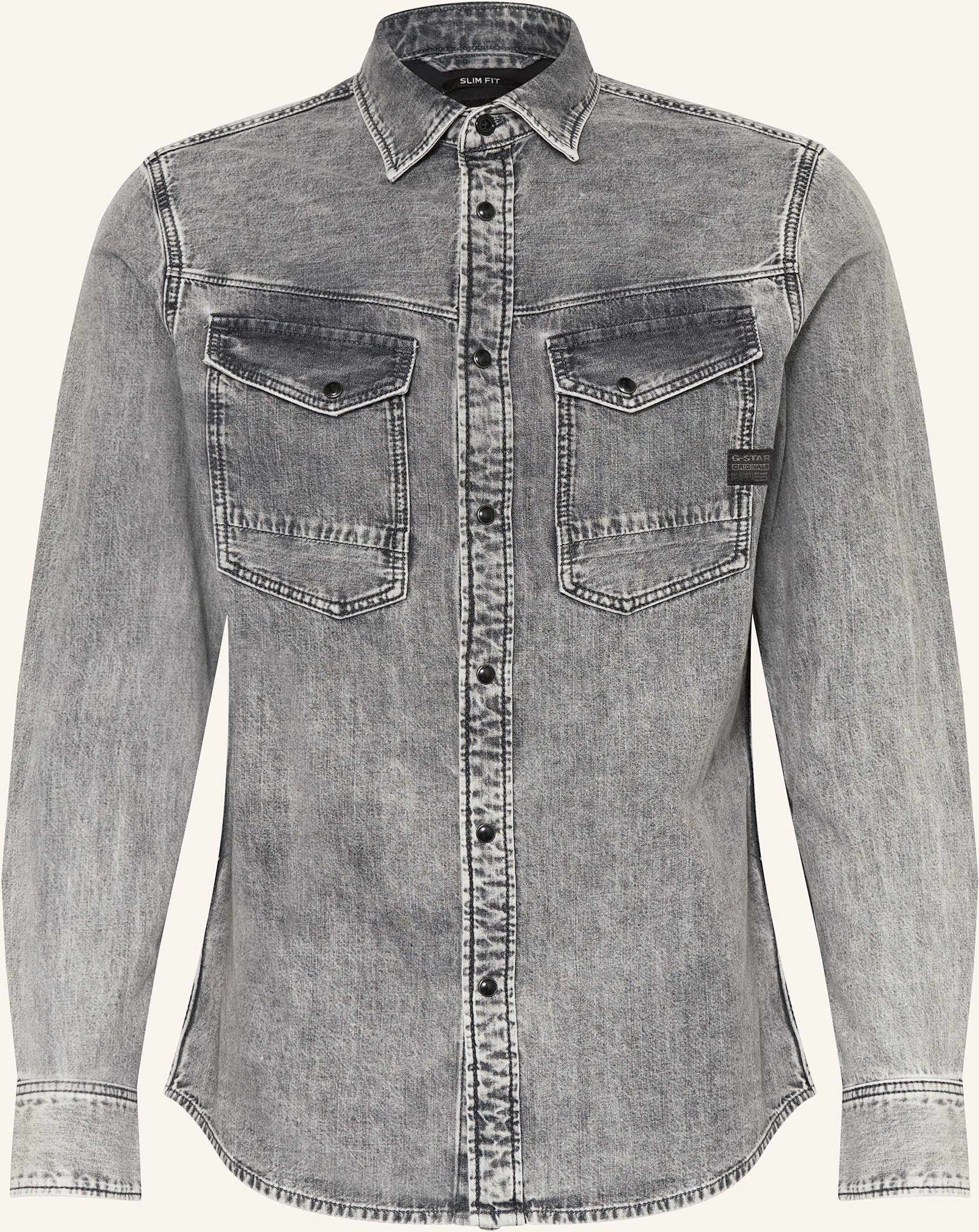 G-Star Overshirt In Jeansoptik grau