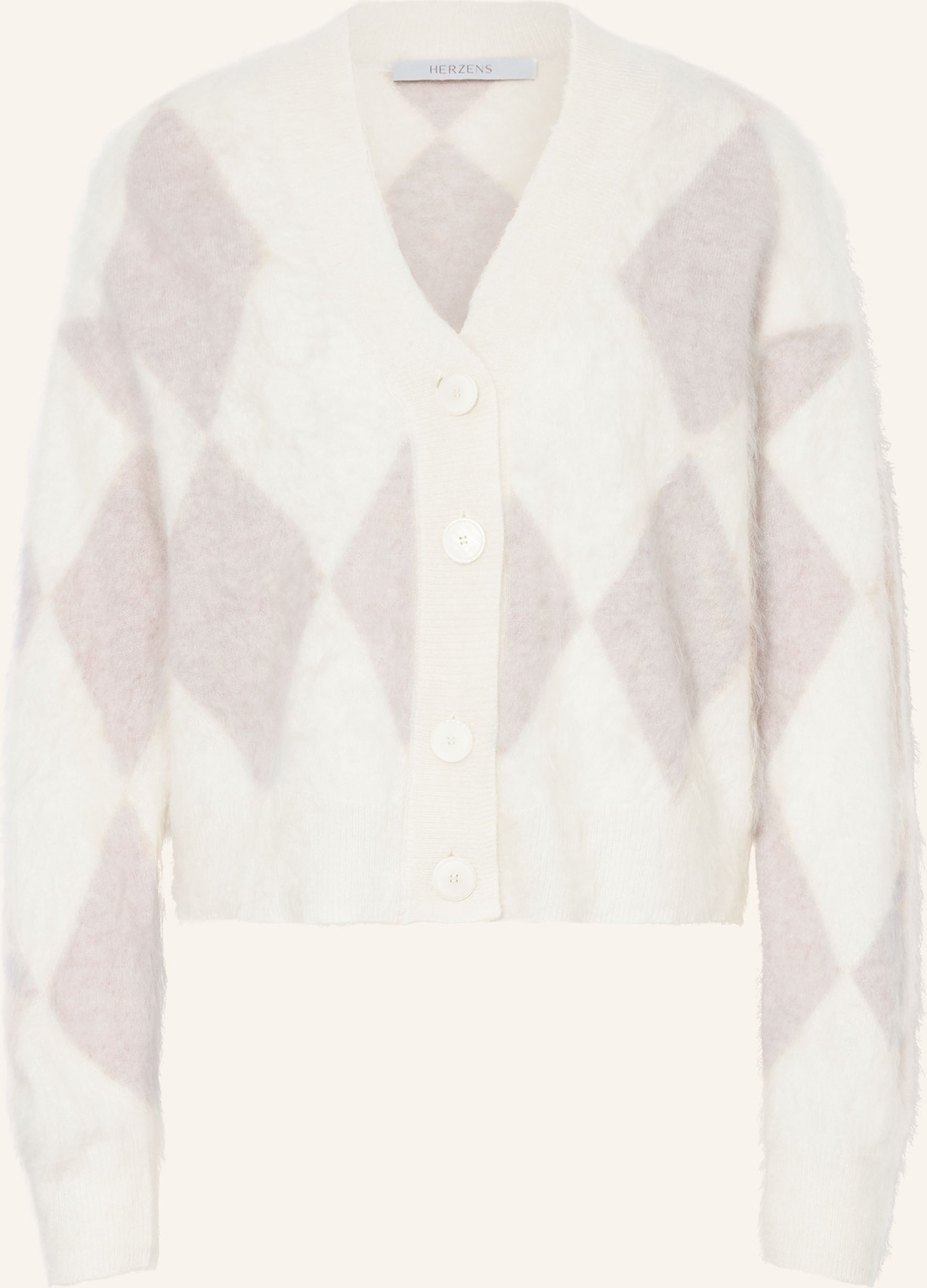 Herzens Strickjacke Aus Cashmere beige