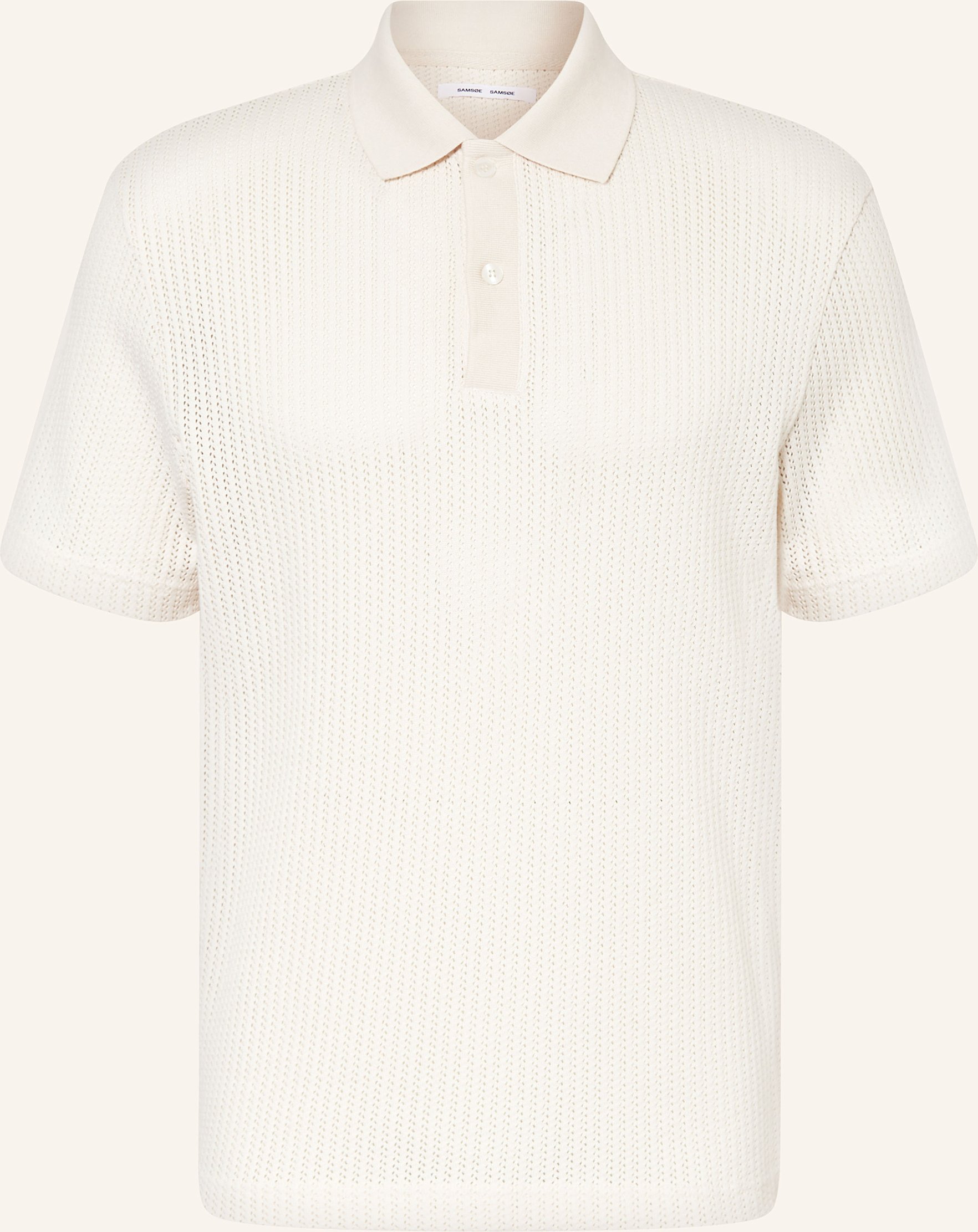 Samsøe Samsøe Strick-Poloshirt Sajase beige