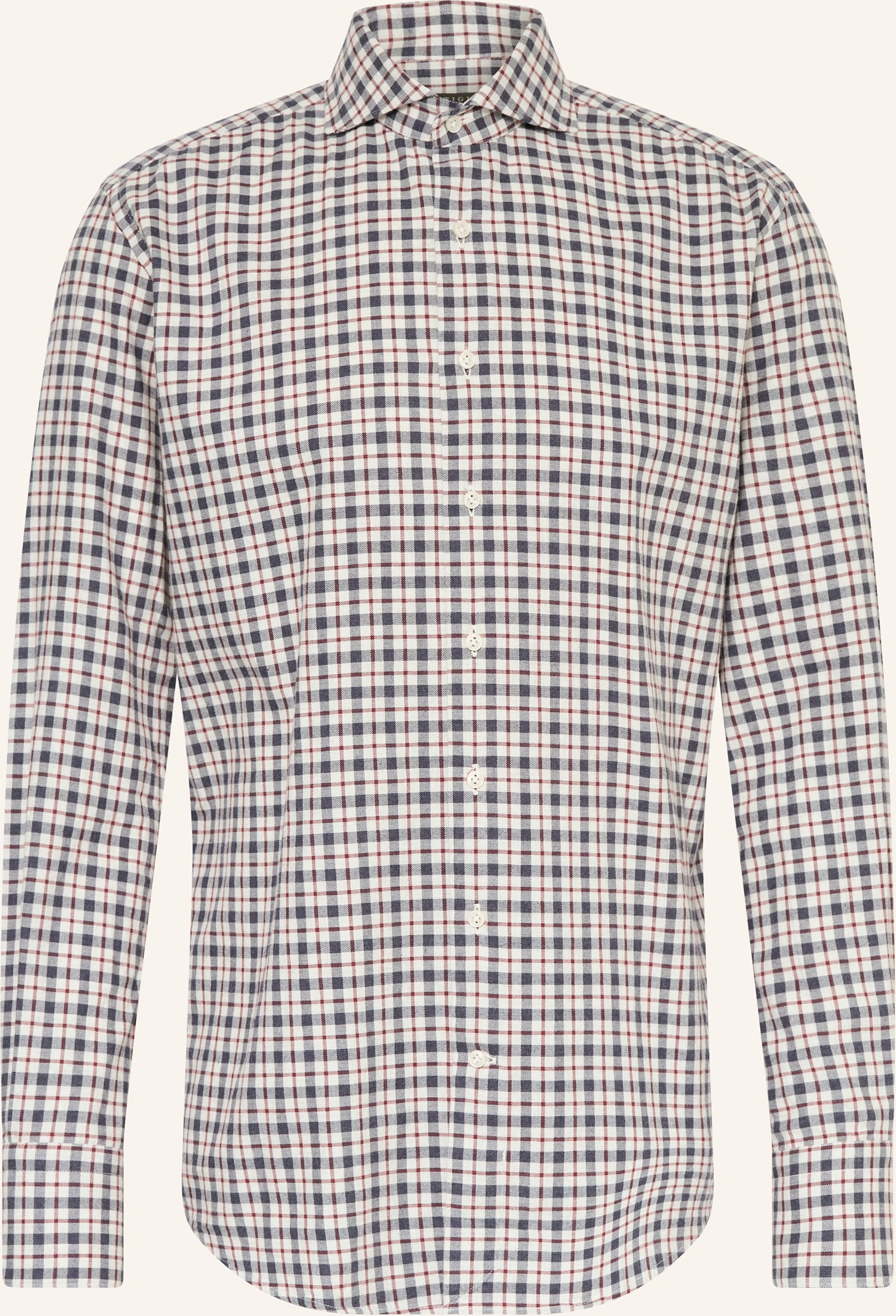 Artigiano Flanellhemd Classic Fit beige