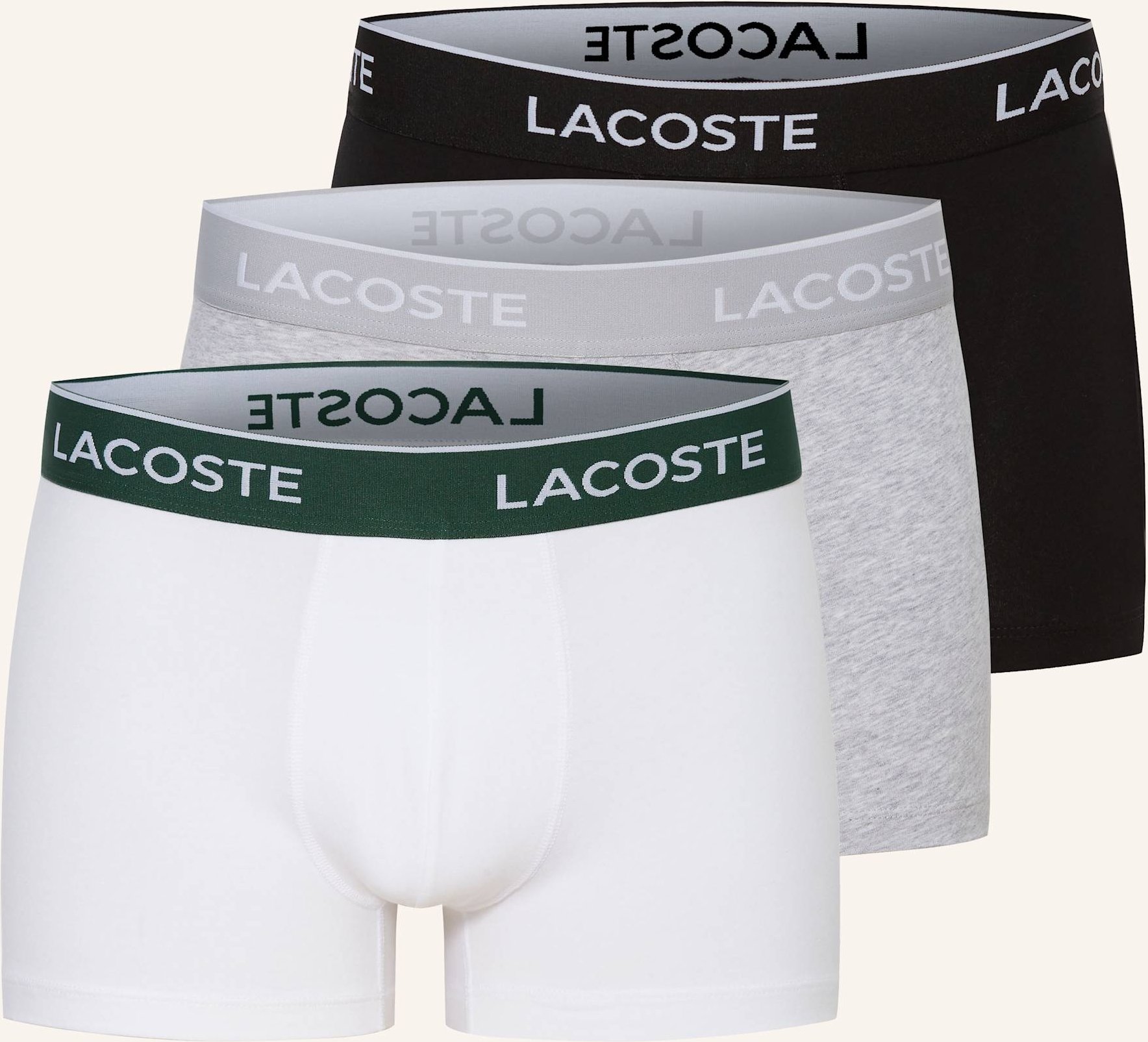 Thumbnail - Lacoste 3er-Pack Boxershorts grau