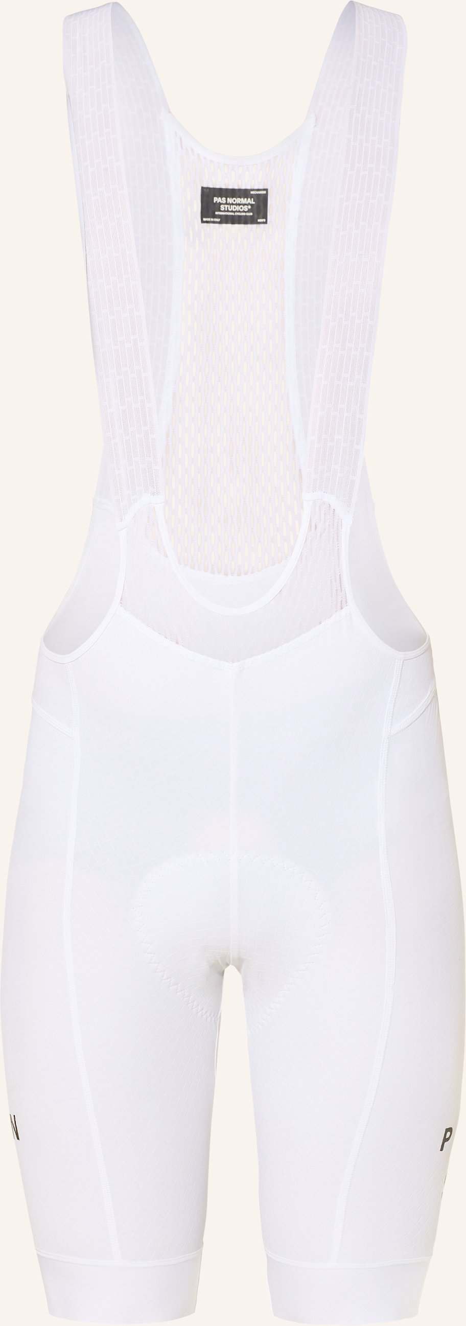 Pas Normal Studios Radhose Mechanism Bibs Mit Trägern Und Gepolstertem Einsatz weiss