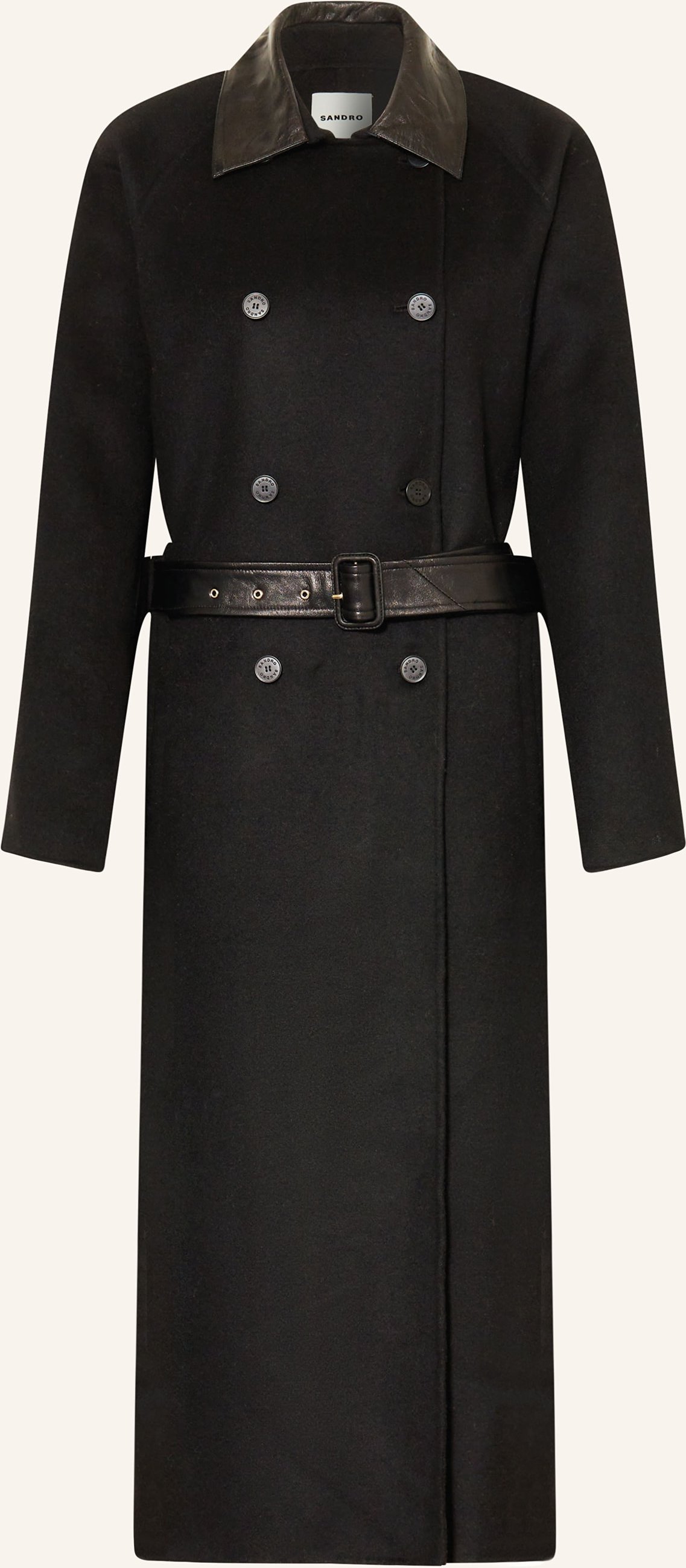 Sandro Wollmantel schwarz